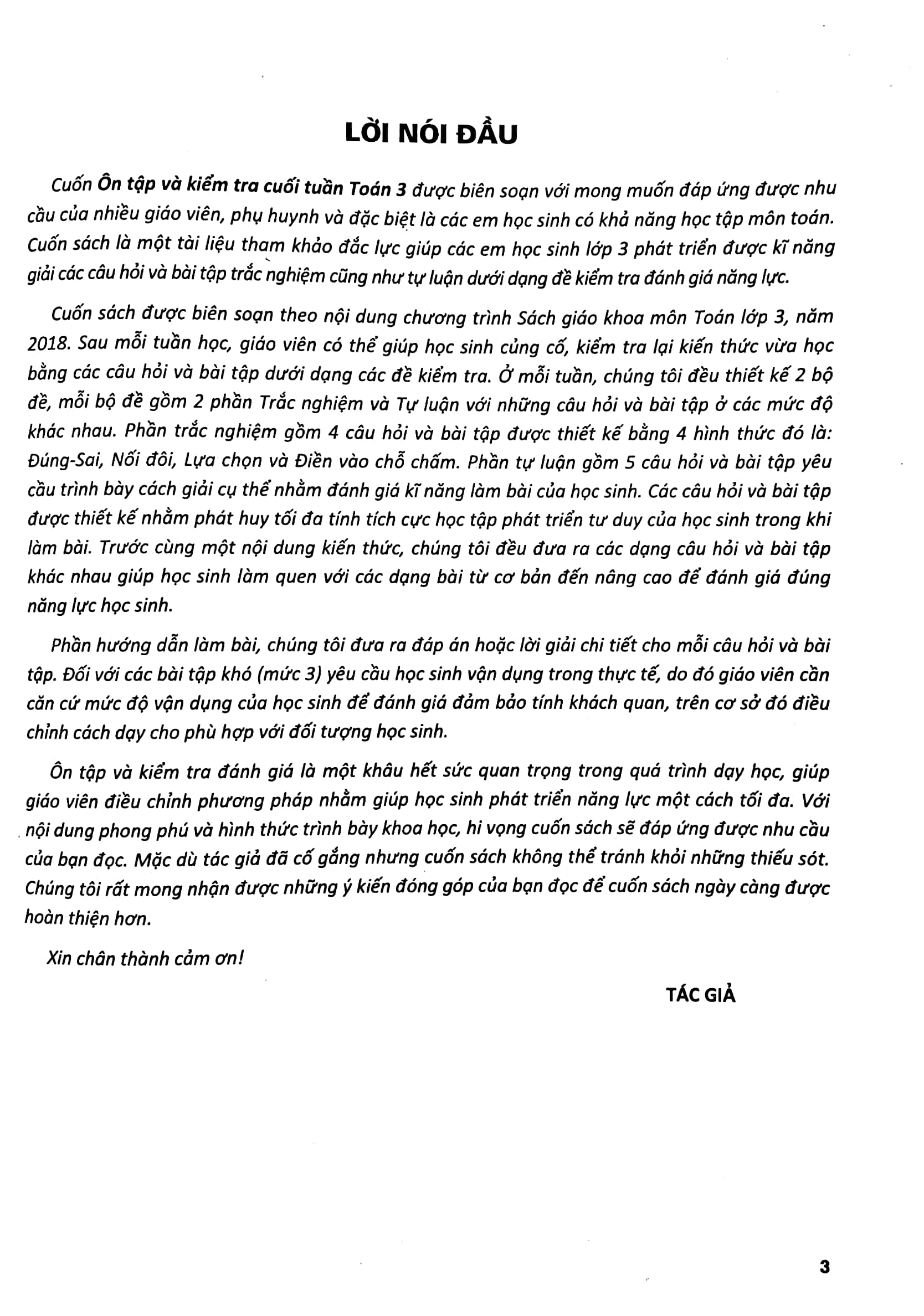 ôn tập và kiểm tra cuối tuần toán 3 (biên soạn theo chương trình sách giáo khoa mới) - Ảnh 4