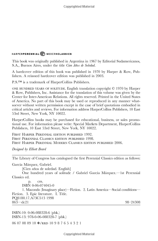 one hundred years of solitude (harper perennial modern classics) - Ảnh 4