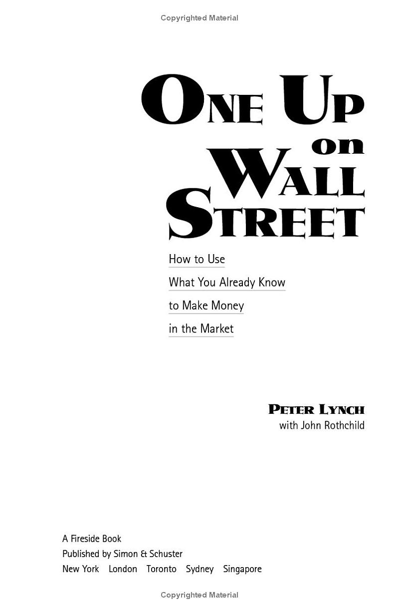 one up on wall street: how to use what you already know to make money in the market - Ảnh 3