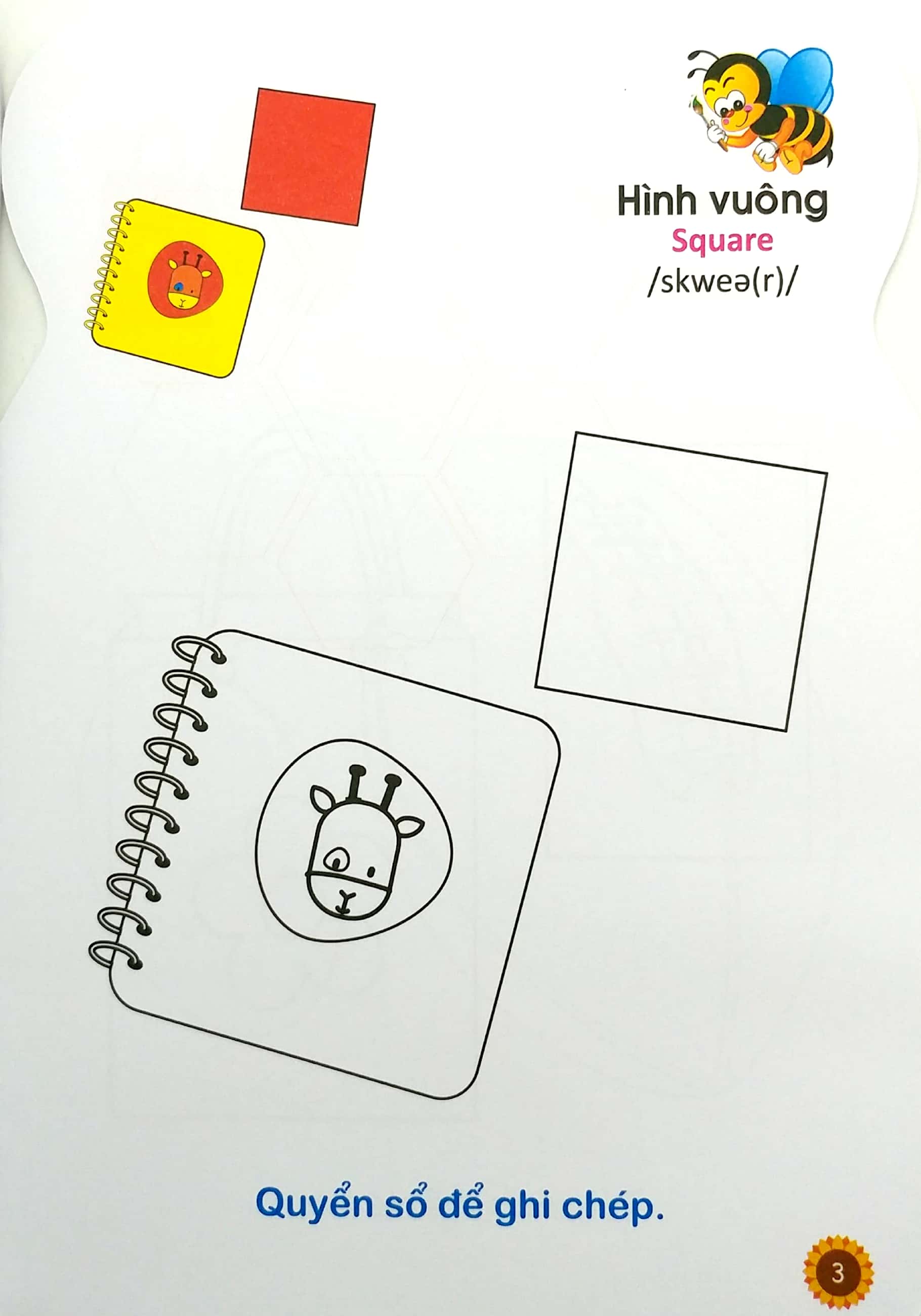 ong con chăm chỉ - tô màu hình dạng và đồ vật - Ảnh 5