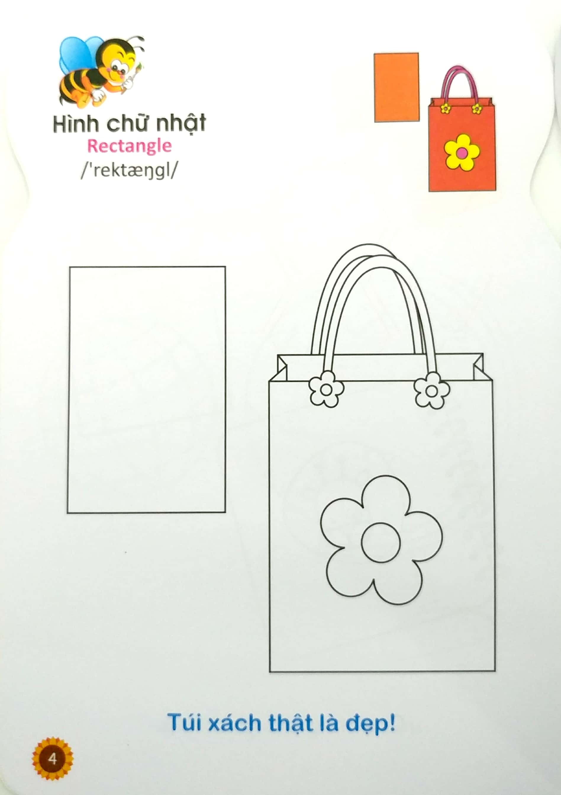 ong con chăm chỉ - tô màu hình dạng và đồ vật - Ảnh 6