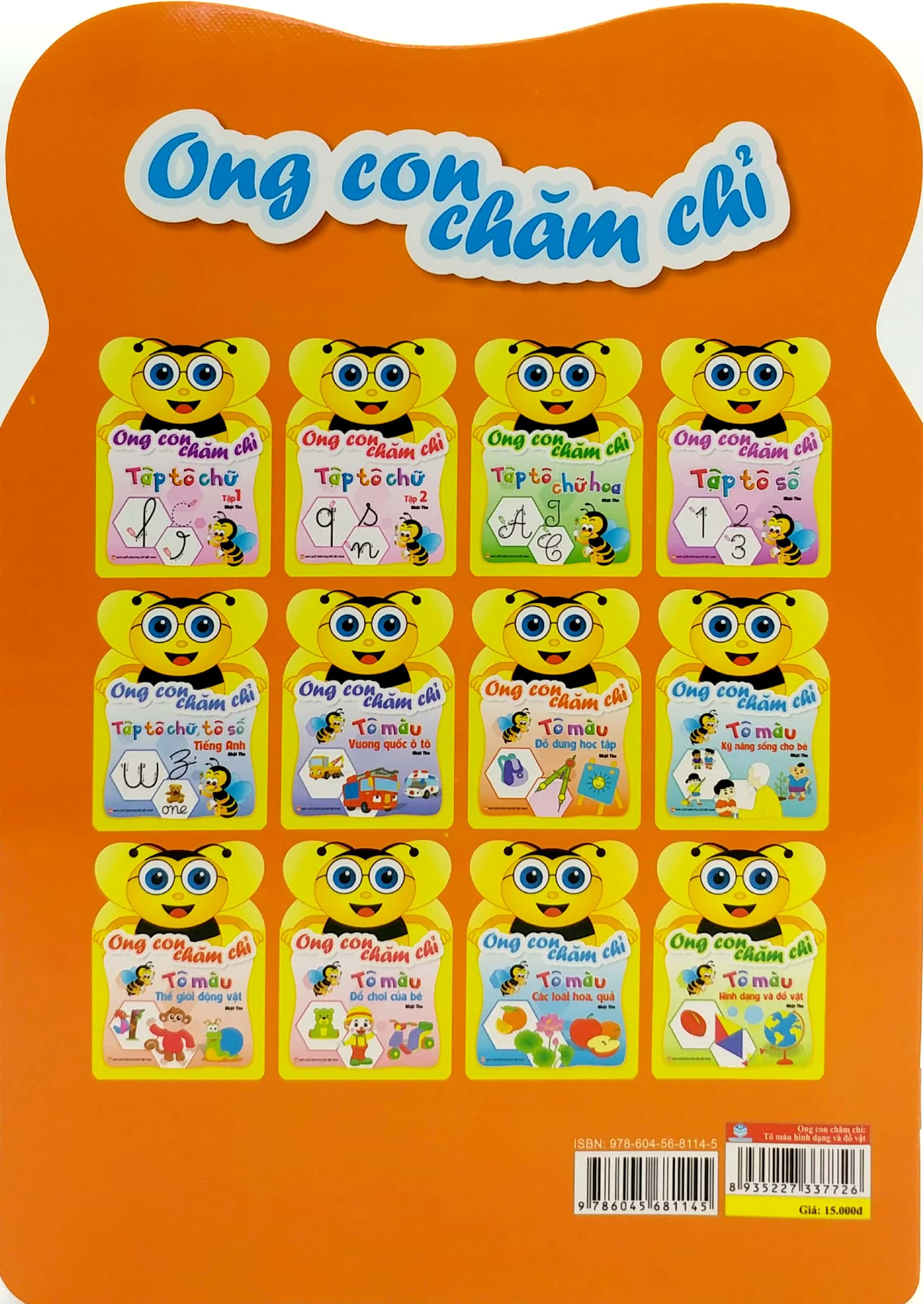 ong con chăm chỉ - tô màu hình dạng và đồ vật - Ảnh 7