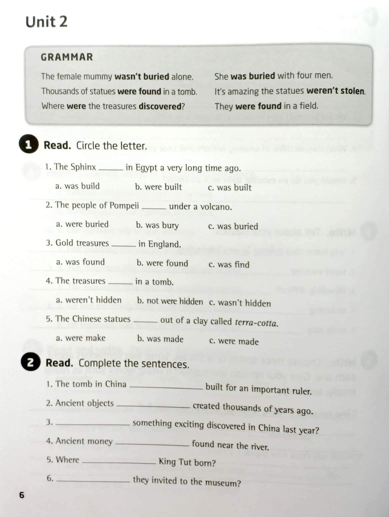 our world 6: grammar workbook - Ảnh 8