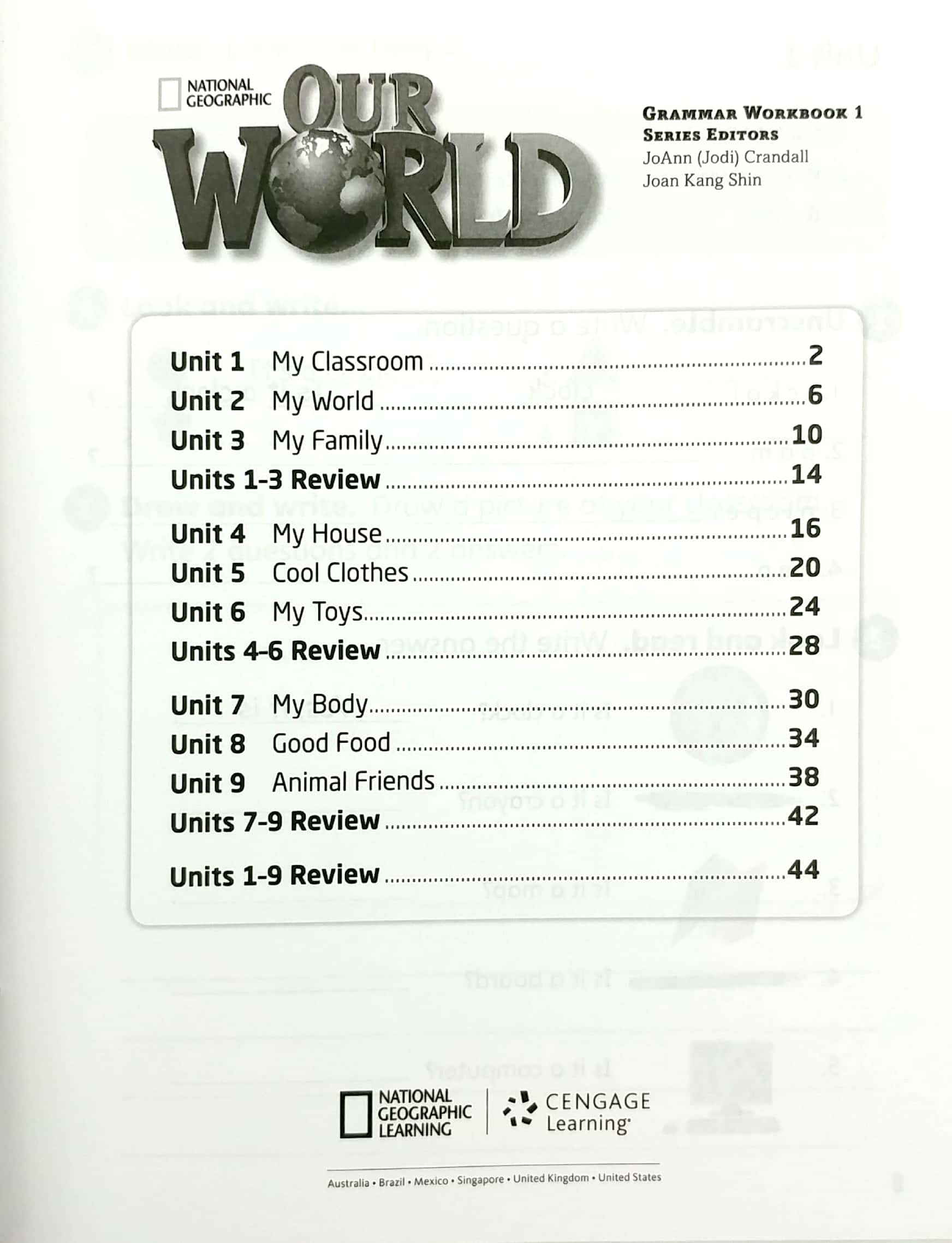 our world ame 1 grammar workbook - Ảnh 3