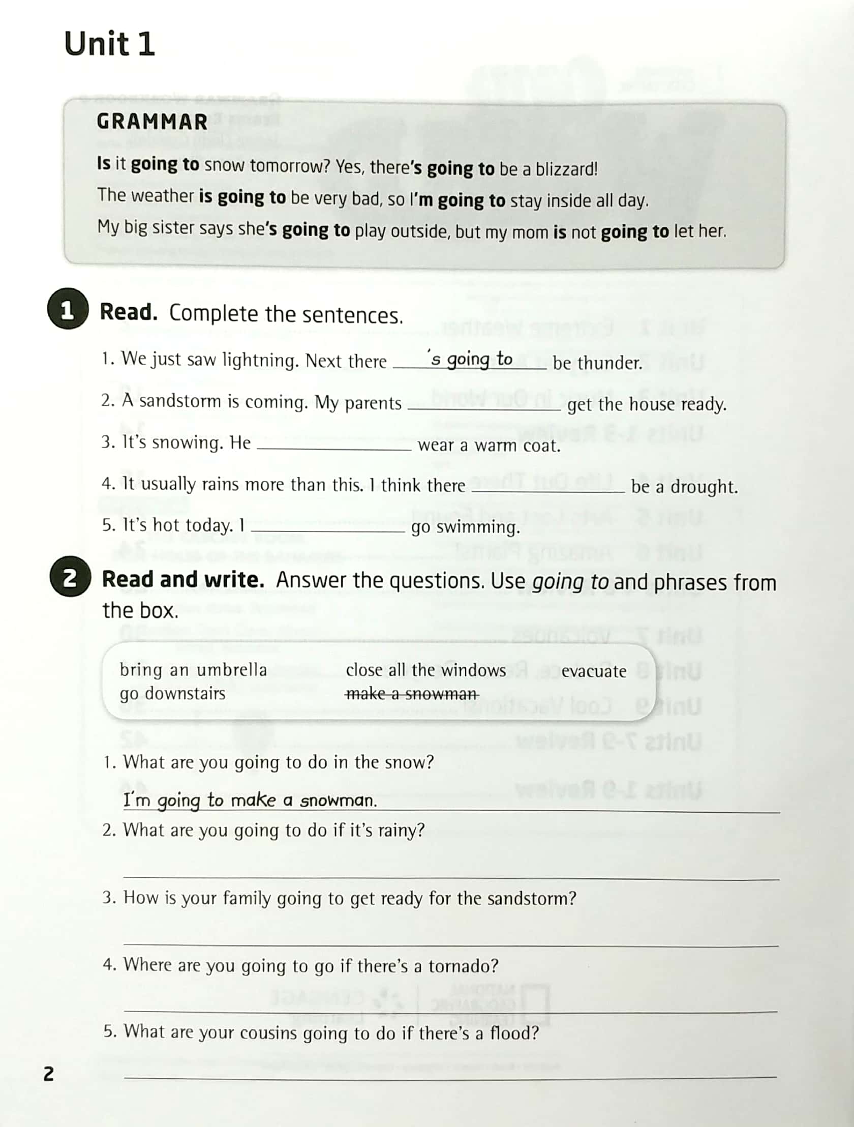 our world ame 5 grammar workbook - Ảnh 4