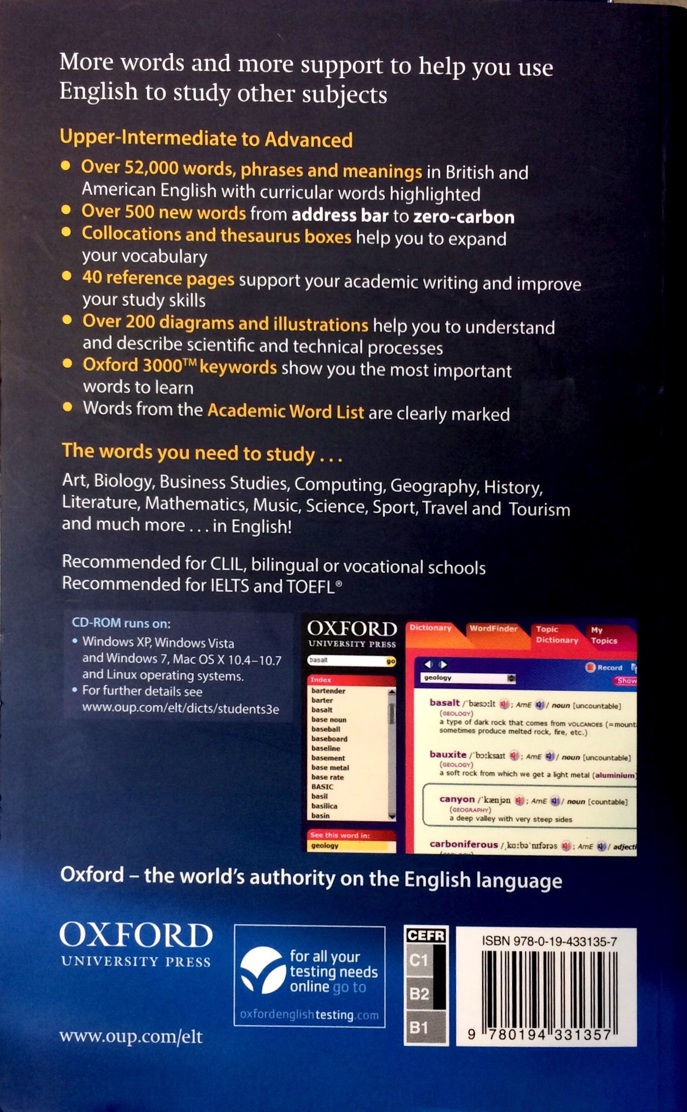 oxford studentℹs dictionary for learners using english to study other subjects paperback with cd-rom n/ed - Ảnh 11