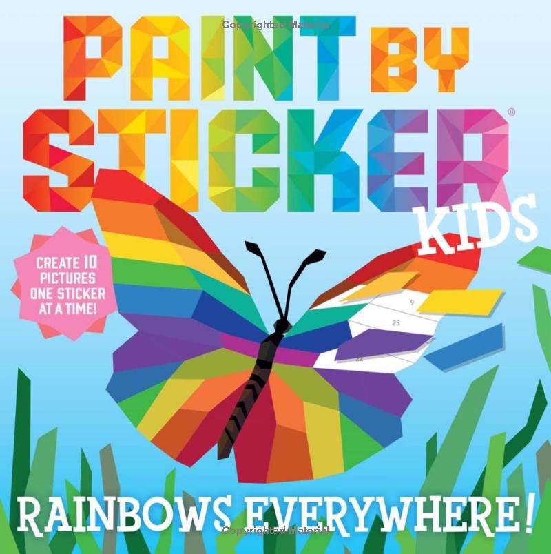 Paint by Sticker Kids: Rainbows Everywhere!: Create 10 Pictures One Sticker at a Time! - Ảnh 2