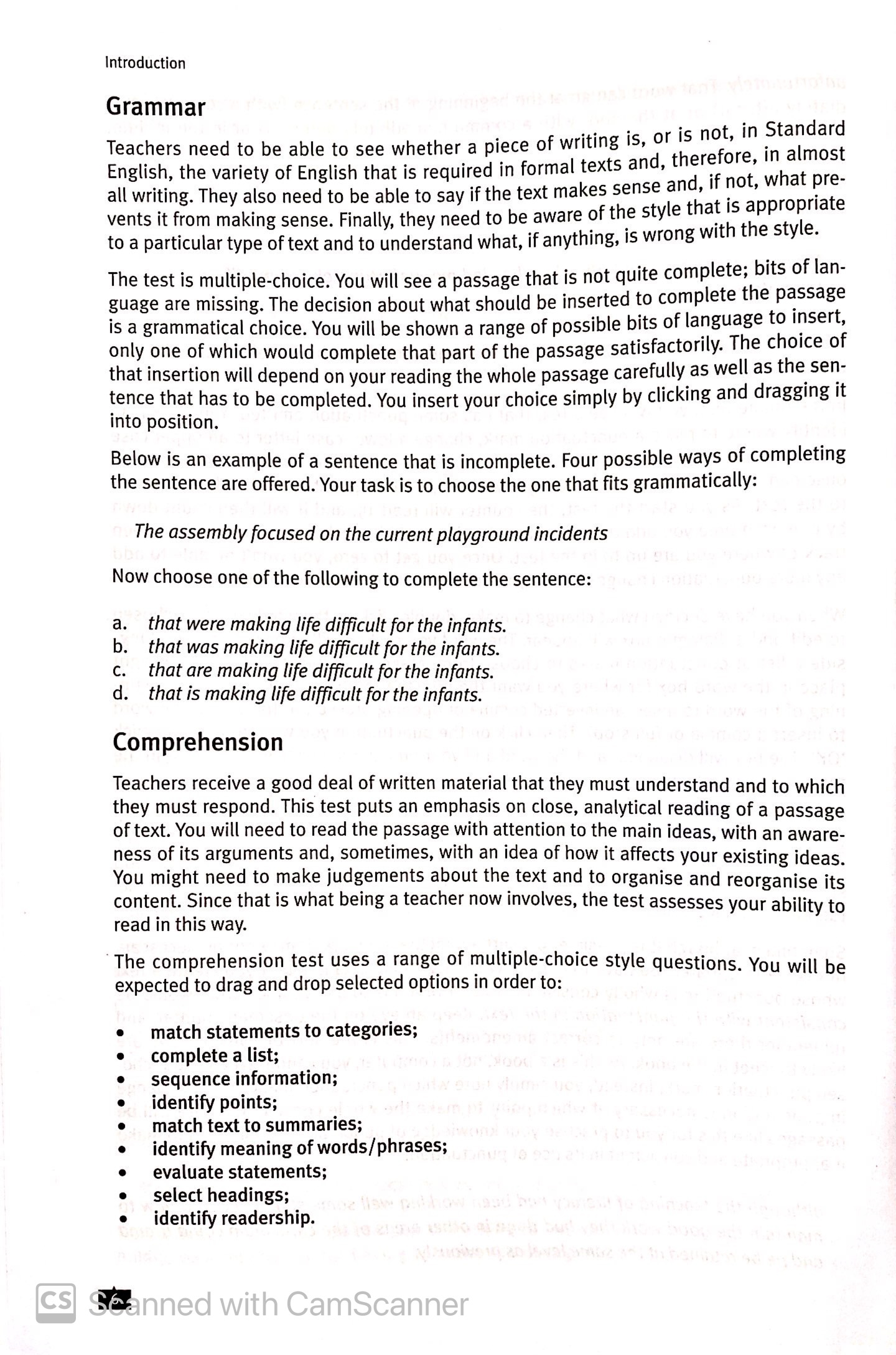 passing the literacy skills test - Ảnh 9