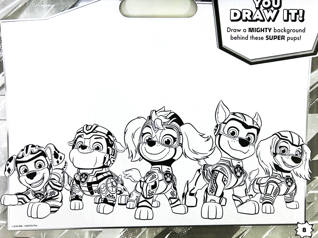 paw patrol - the mighty movie - defenders of adventure city - giant activity pad - Ảnh 4