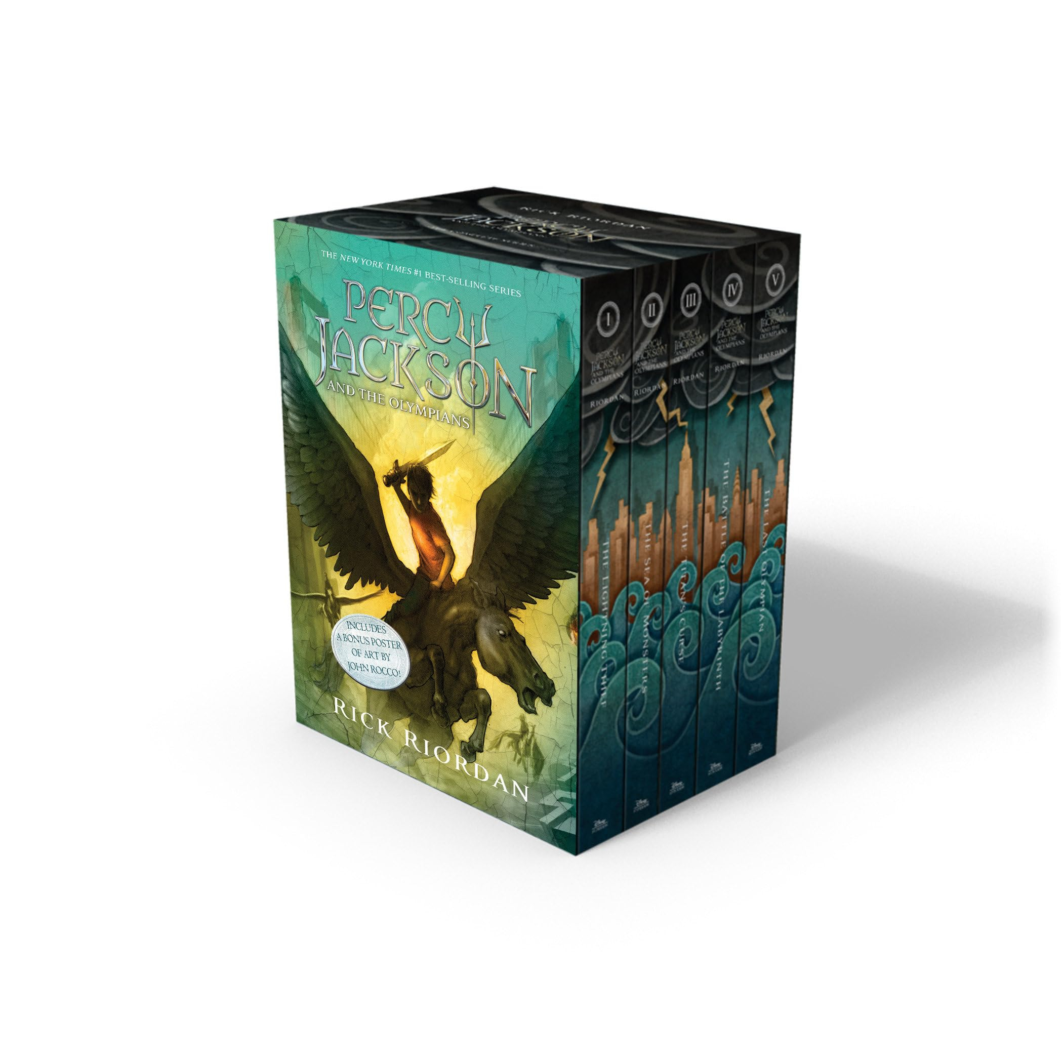 percy jackson and the olympians 5 book paperback boxed set (with poster) - Ảnh 3
