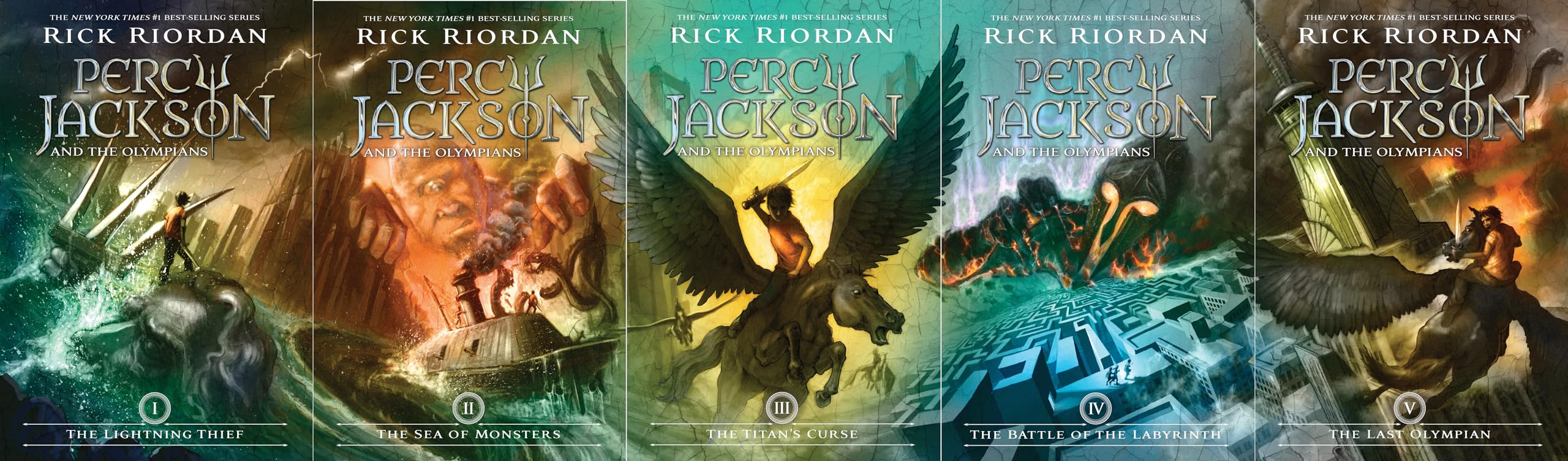 percy jackson and the olympians 5 book paperback boxed set (with poster) - Ảnh 9