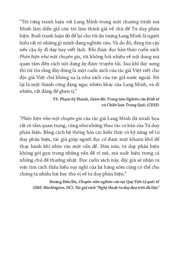 phản biện như một chuyên gia - lập luận sắc bén và tư duy hiệu quả - Ảnh 10