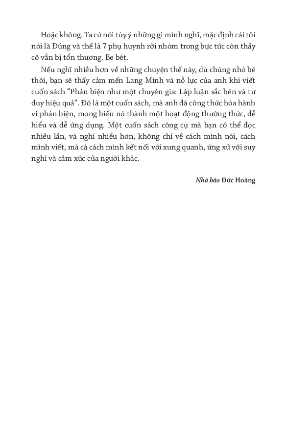 phản biện như một chuyên gia - lập luận sắc bén và tư duy hiệu quả - Ảnh 13