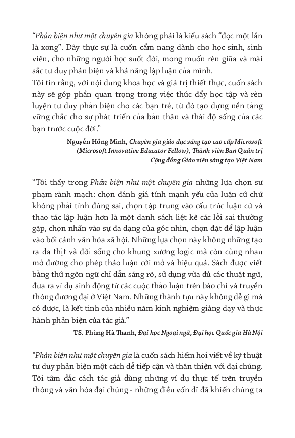 phản biện như một chuyên gia - lập luận sắc bén và tư duy hiệu quả - Ảnh 8