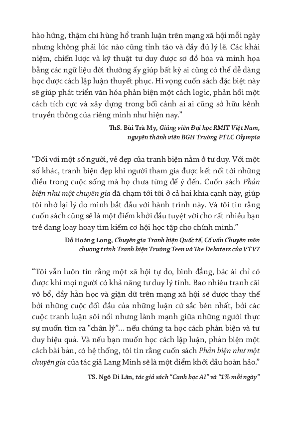 phản biện như một chuyên gia - lập luận sắc bén và tư duy hiệu quả - Ảnh 9