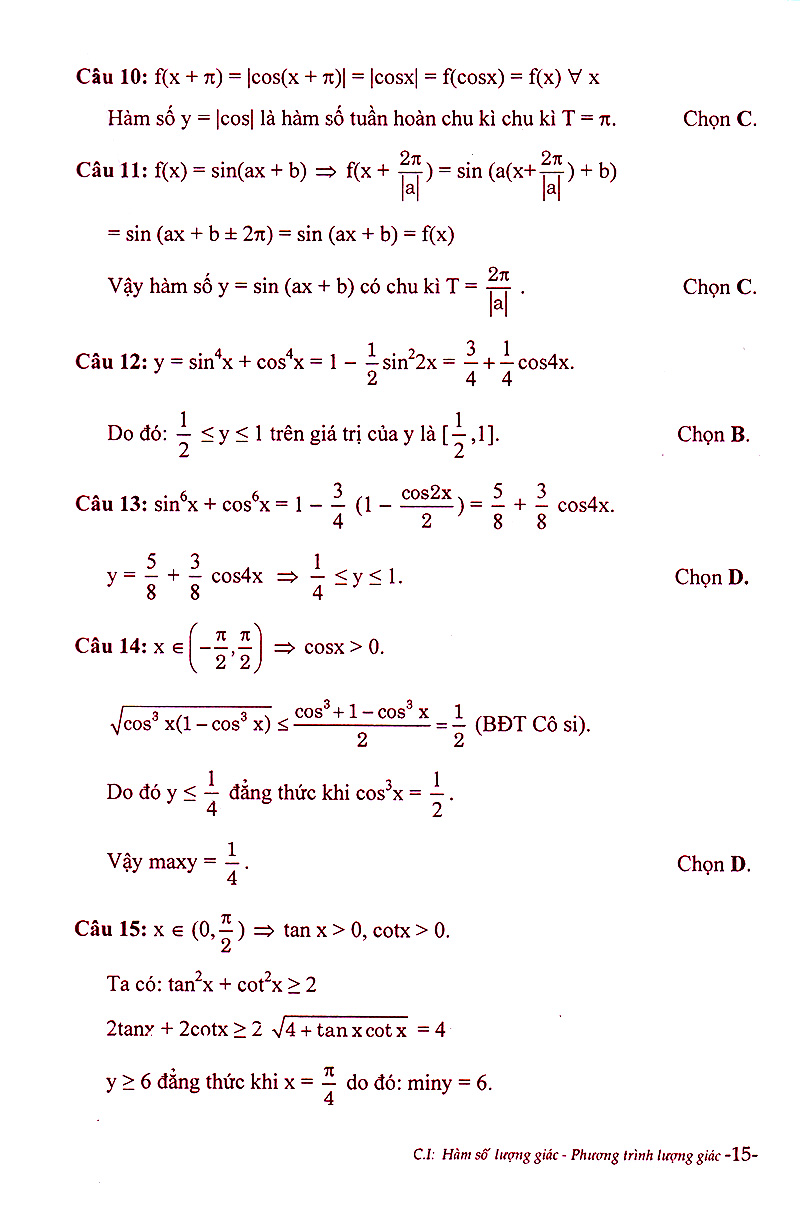 phân dạng và phương pháp giải các dạng bài tập trắc nghiệm đại số - giải tích 11 - Ảnh 14