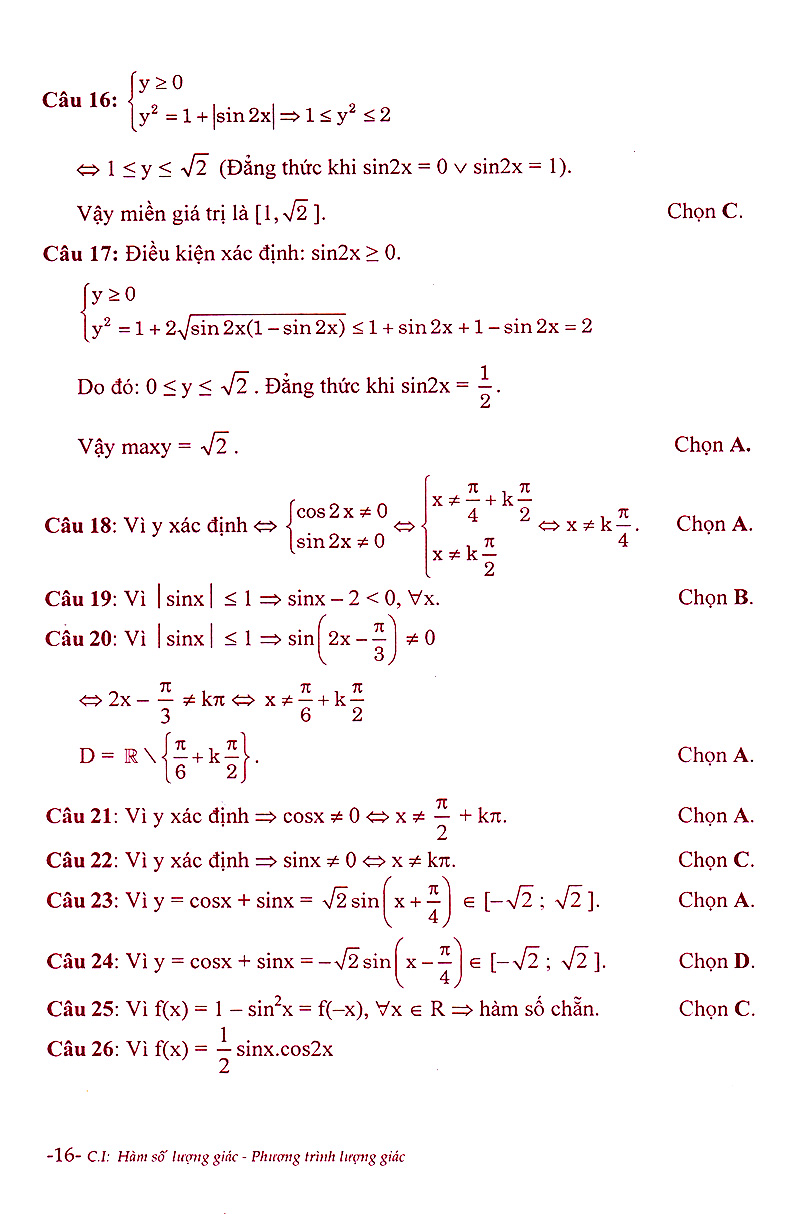 phân dạng và phương pháp giải các dạng bài tập trắc nghiệm đại số - giải tích 11 - Ảnh 15