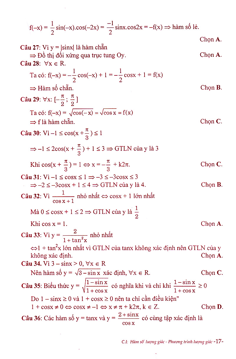 phân dạng và phương pháp giải các dạng bài tập trắc nghiệm đại số - giải tích 11 - Ảnh 16