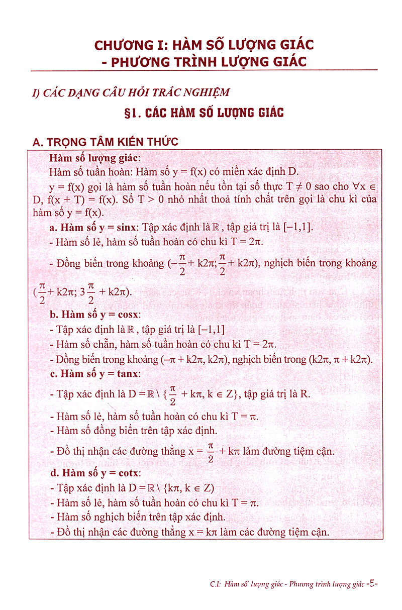 phân dạng và phương pháp giải các dạng bài tập trắc nghiệm đại số - giải tích 11 - Ảnh 4