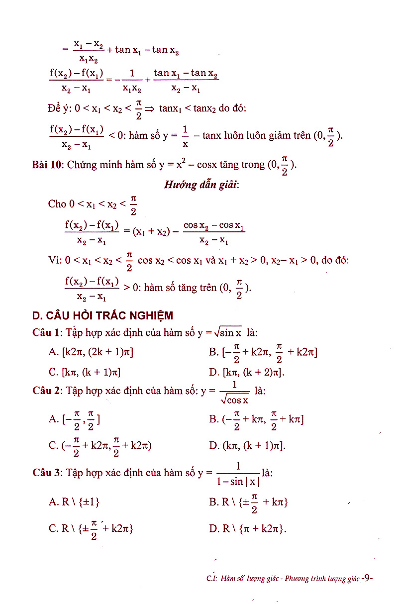 phân dạng và phương pháp giải các dạng bài tập trắc nghiệm đại số - giải tích 11 - Ảnh 8