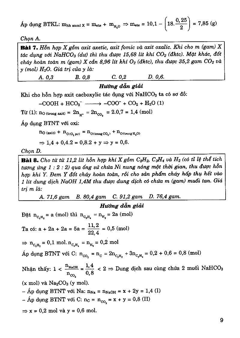 phân loại & giải nhanh hóa hữu cơ (bài tập) - Ảnh 5