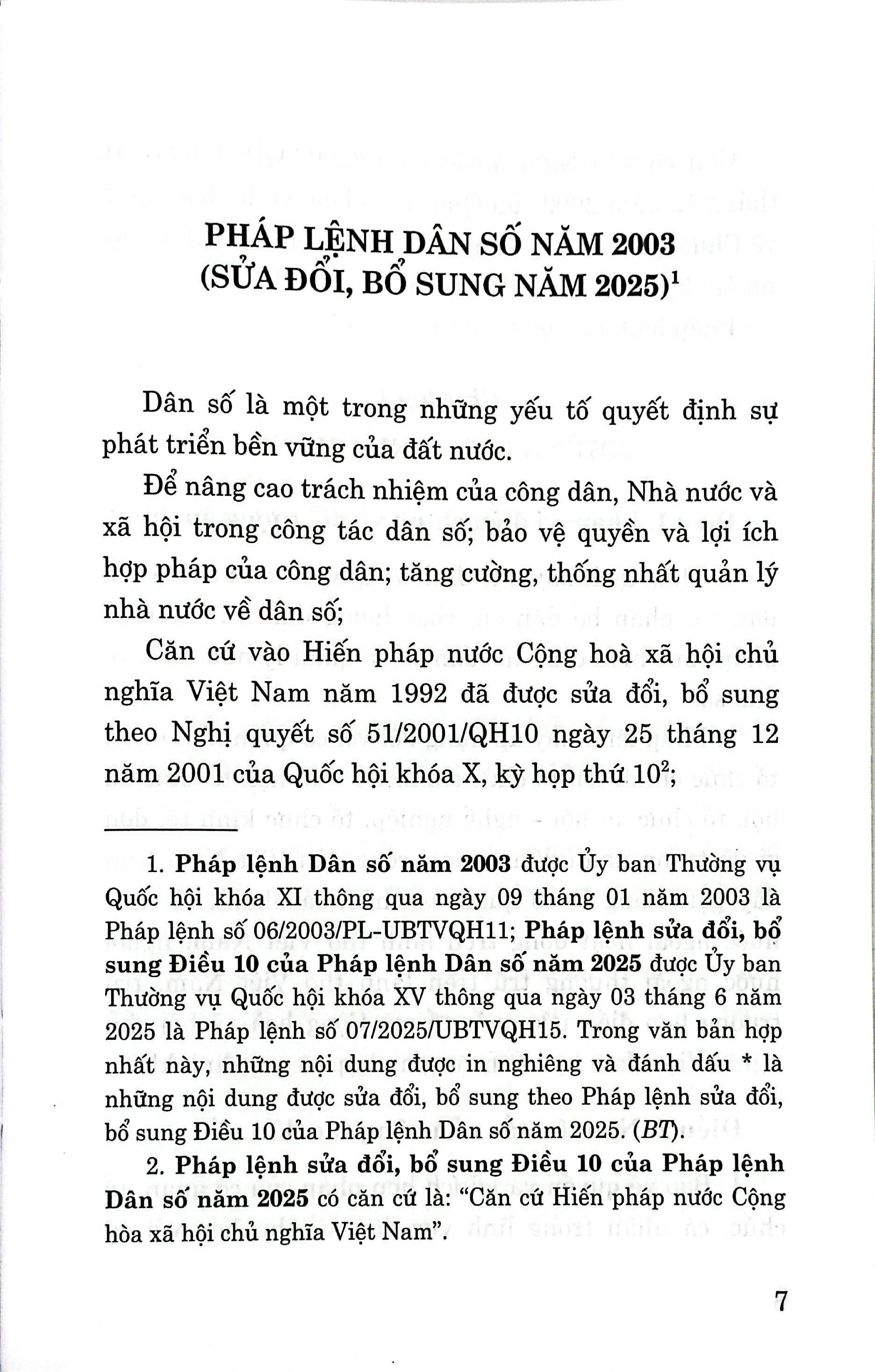Pháp Lệnh Dân Số Năm 2003 (Sửa Đổi, Bổ Sung Năm 2025) - Ảnh 3