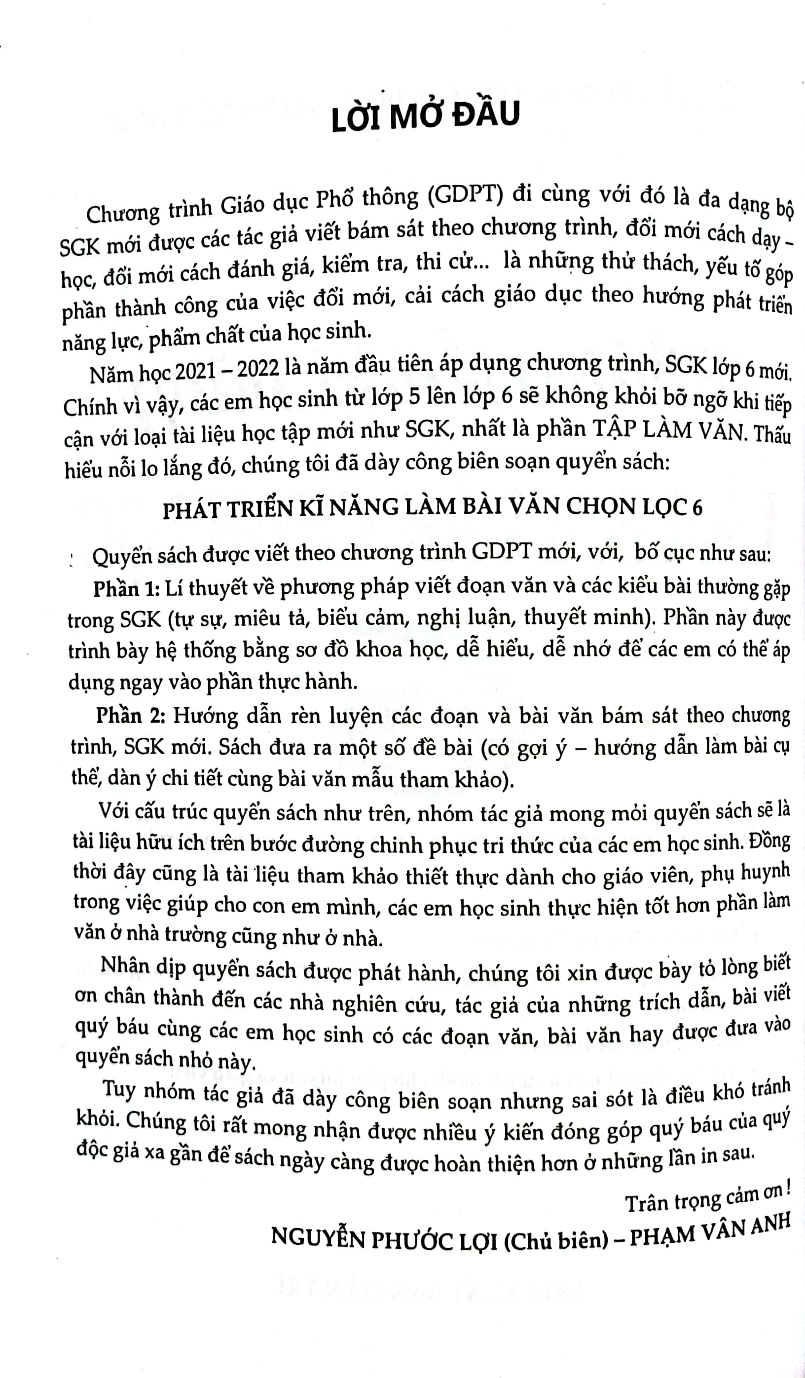 phát triển kĩ năng làm bài văn chọn lọc lớp 6 (biên soạn theo chương trình mới) - Ảnh 4