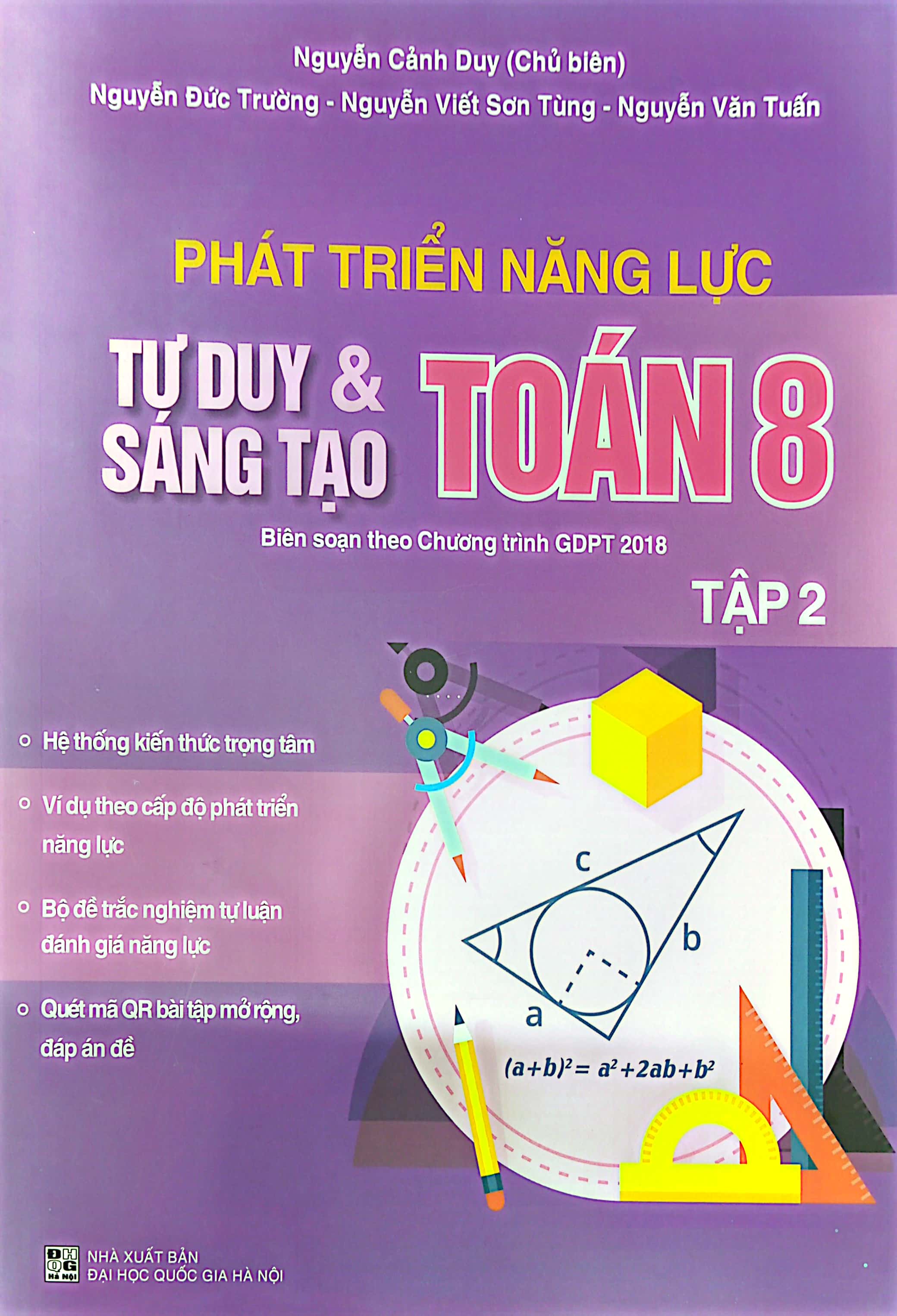 phát triển năng lực tư duy và sáng tạo toán 8 - tập 2 (biên soạn theo chương trình giáo dục phổ thông 2018) - Ảnh 2