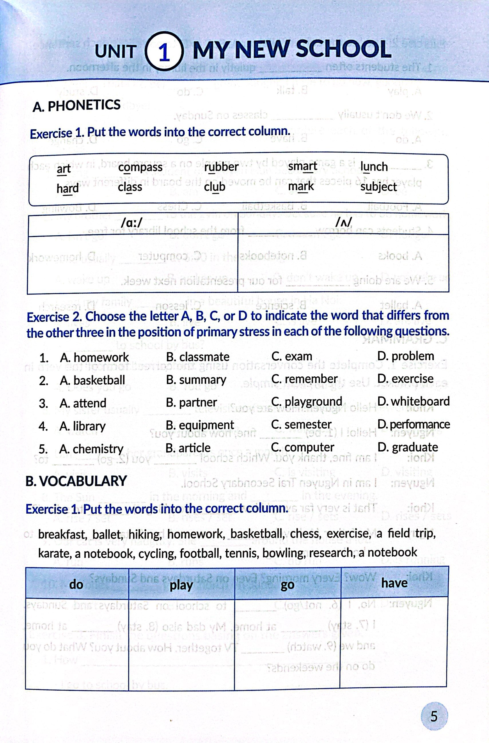 phát triển toán diện năng lực tiếng anh 6 - tập 1 (theo chương trình giáo dục phổ thông 2018) - Ảnh 5
