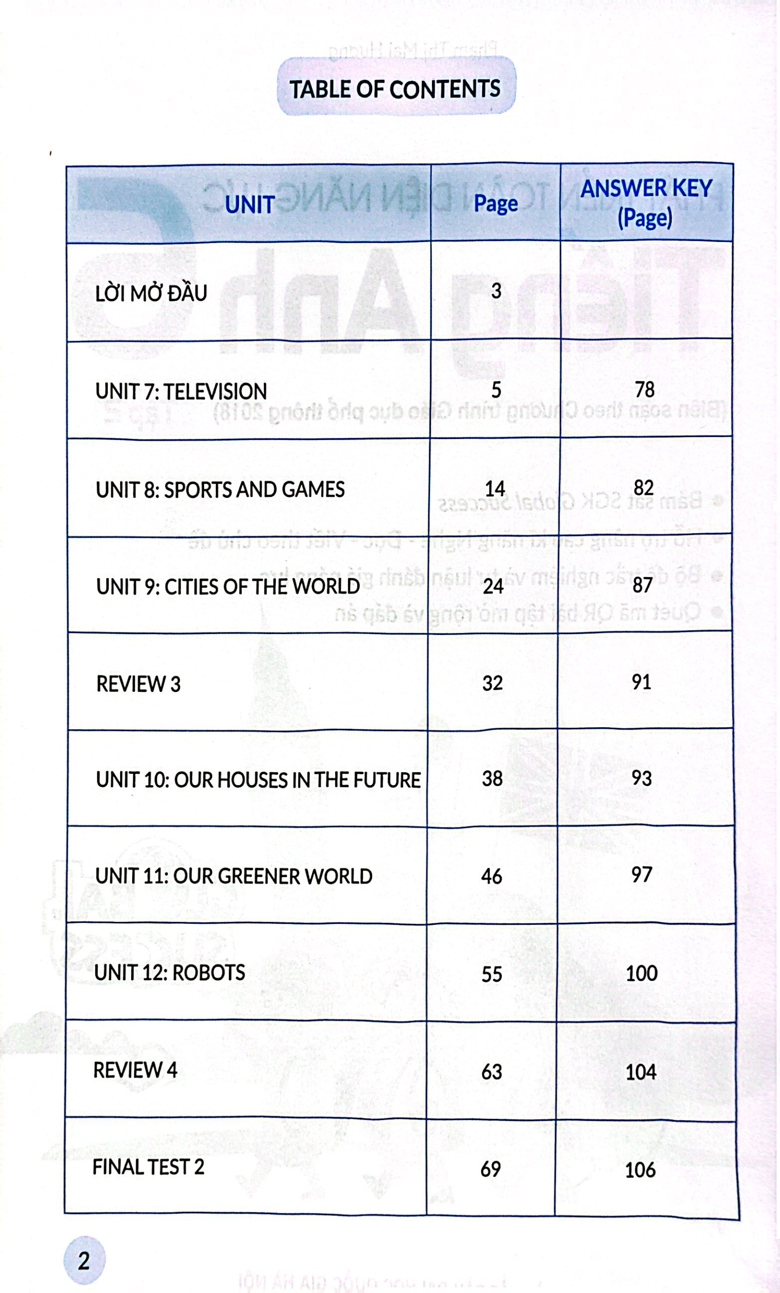 phát triển toán diện năng lực tiếng anh 6 - tập 2 (theo chương trình giáo dục phổ thông 2018) - Ảnh 3