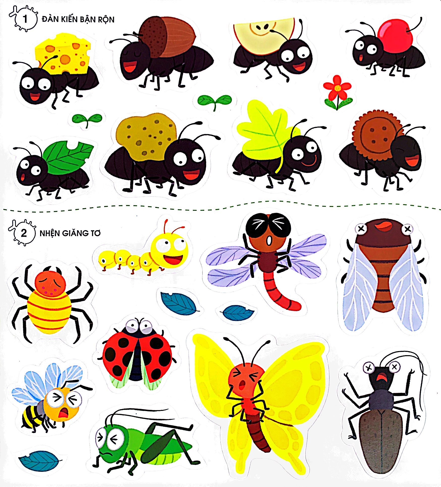 phát triển trí não cho trẻ qua tô-dán và nối hình - côn trùng - Ảnh 6
