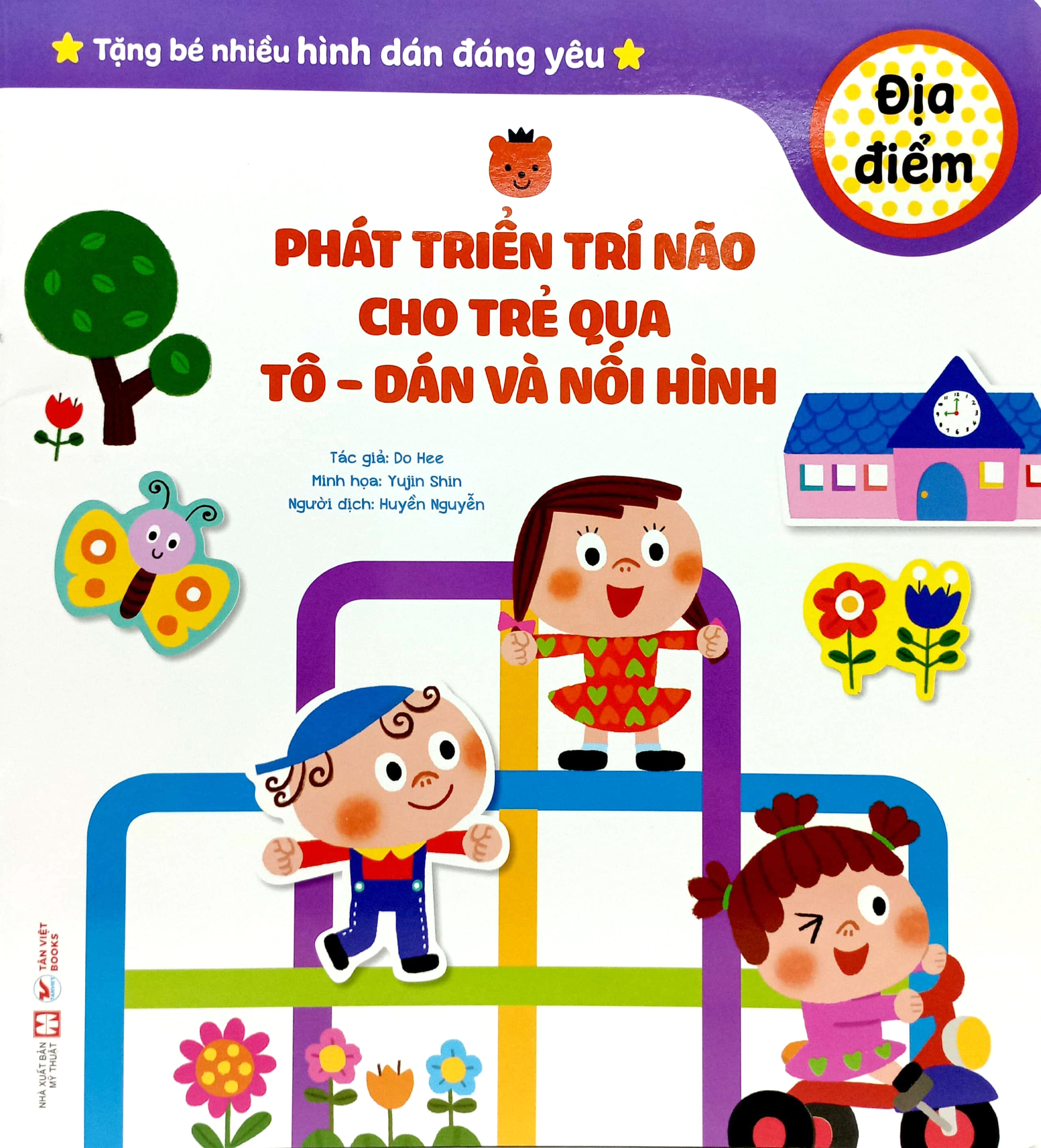 phát triển trí não cho trẻ qua tô - dán và nối hình - địa điểm - Ảnh 3