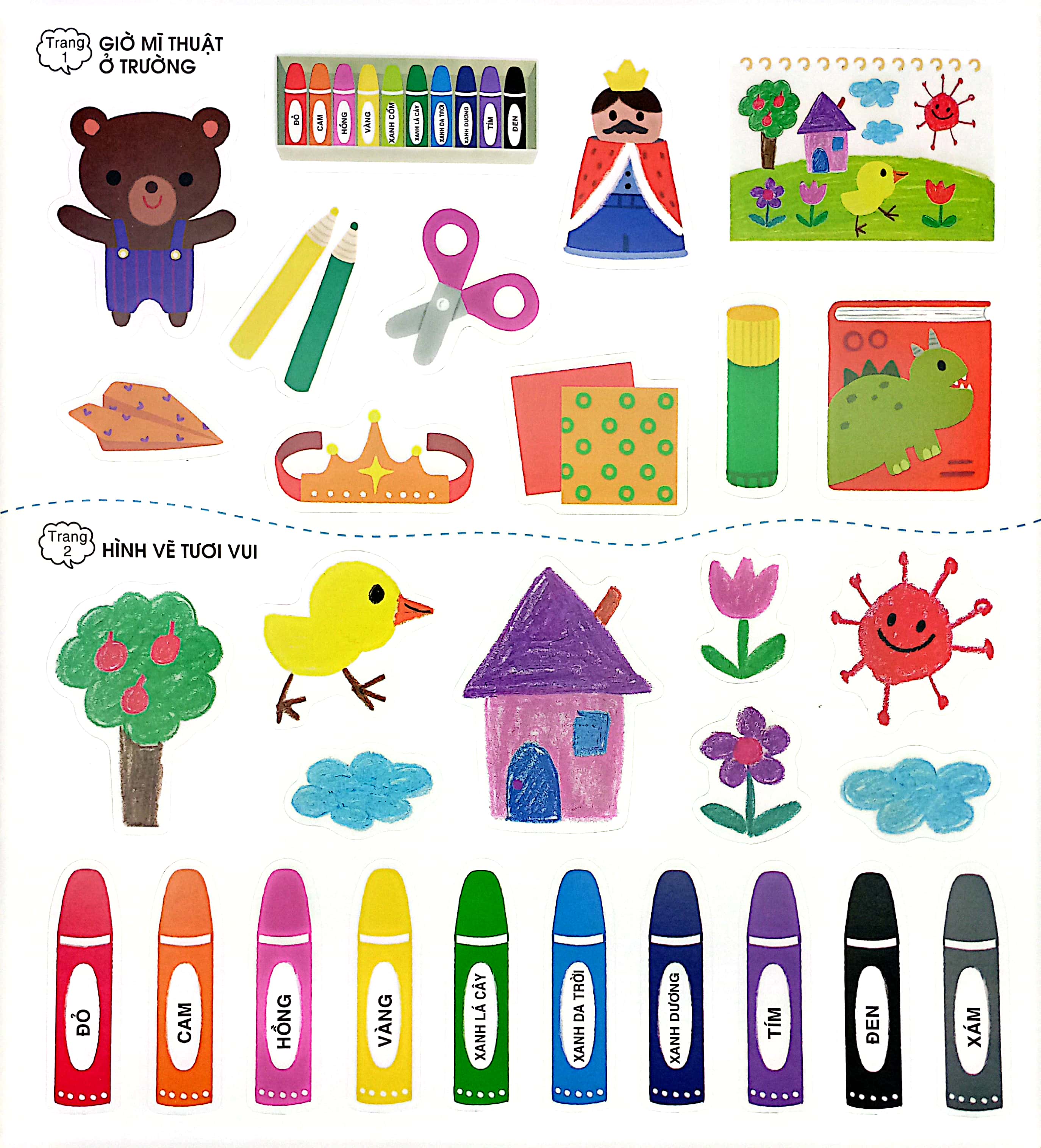 phát triển trí não cho trẻ qua tô - dán và nối hình - địa điểm - Ảnh 7