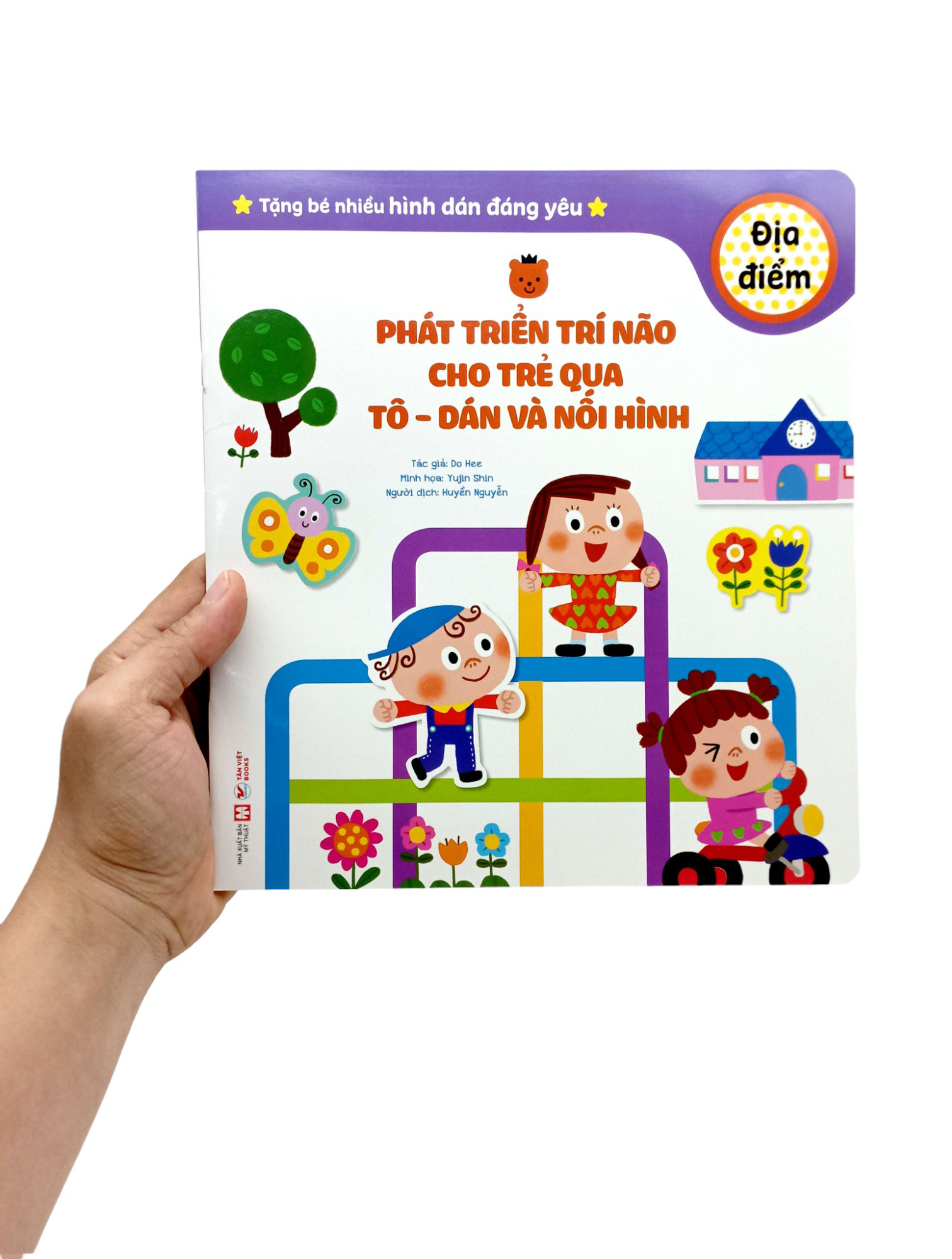 phát triển trí não cho trẻ qua tô - dán và nối hình - địa điểm - Ảnh 9