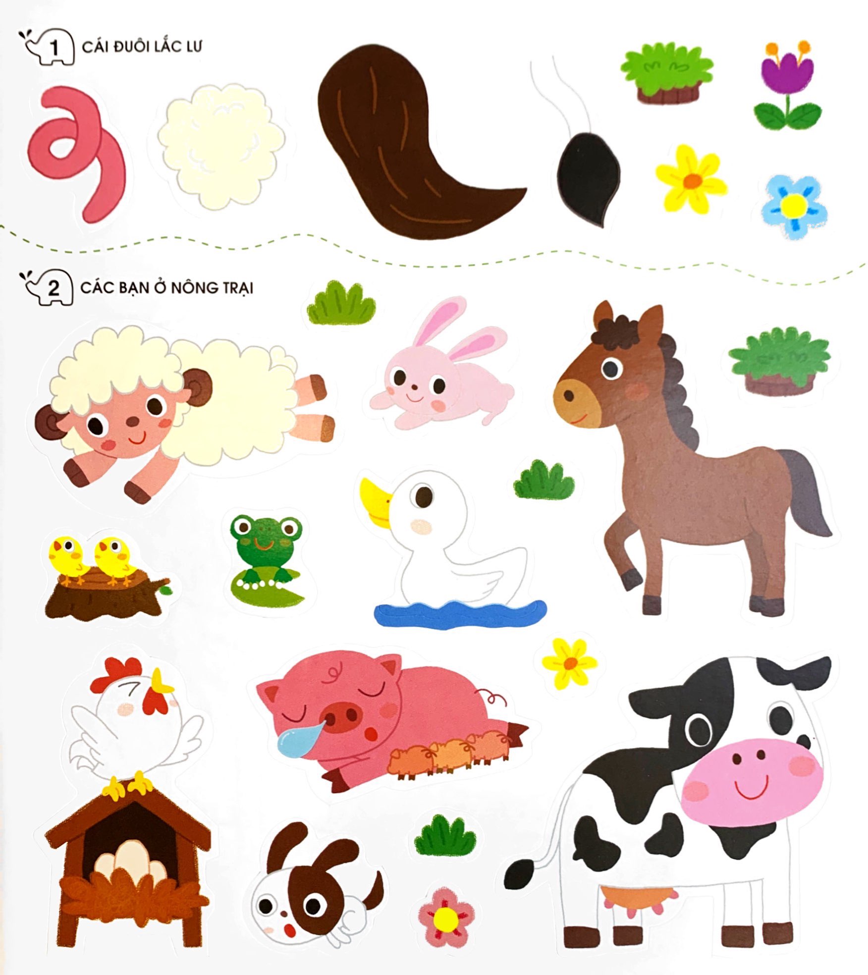 phát triển trí não cho trẻ qua tô-dán và nối hình - động vật - Ảnh 6