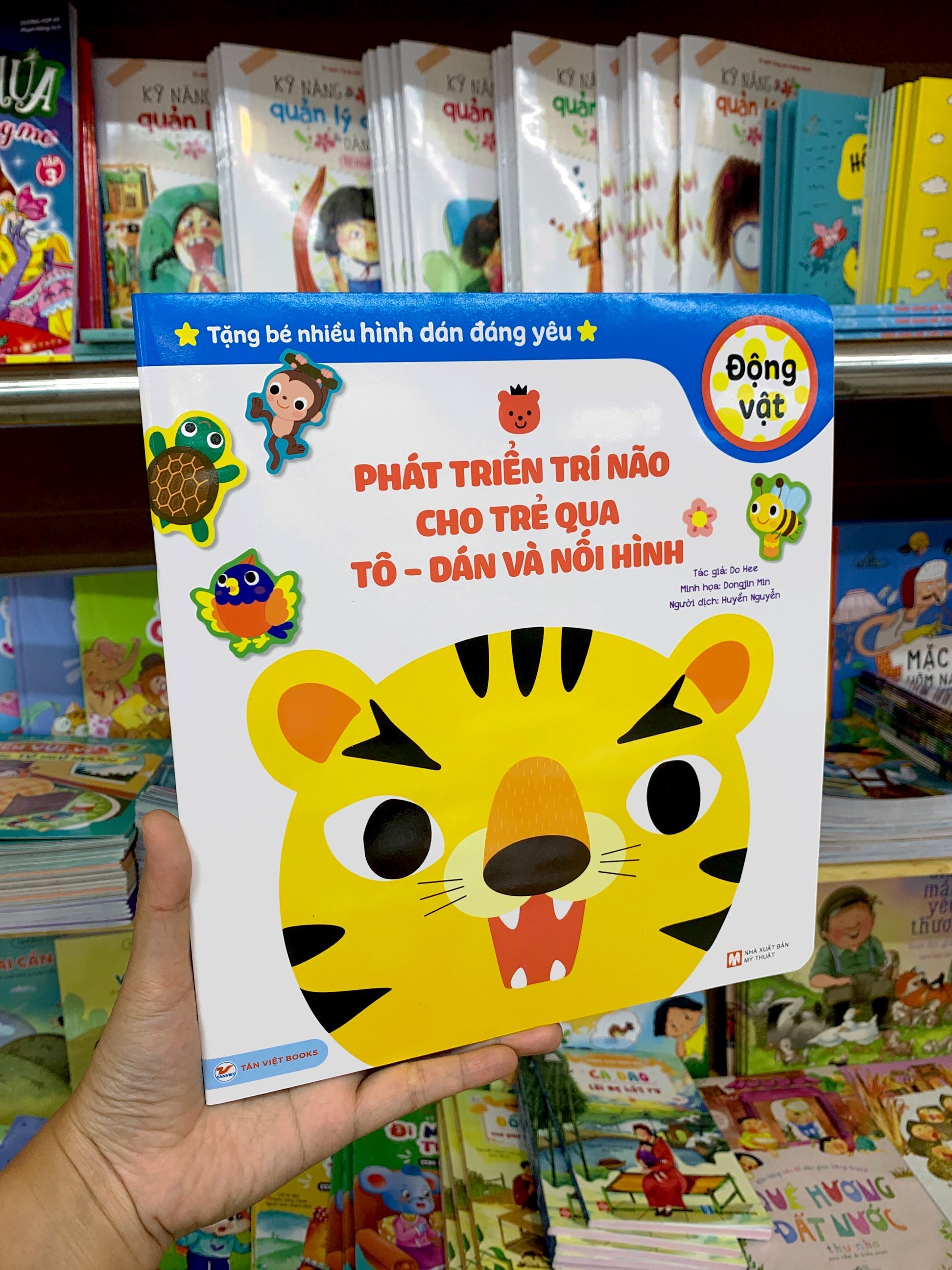 phát triển trí não cho trẻ qua tô-dán và nối hình - động vật - Ảnh 8