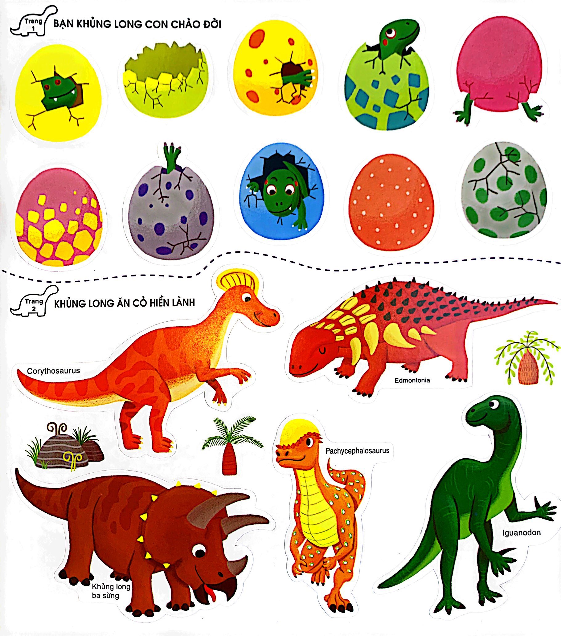 phát triển trí não cho trẻ qua tô-dán và nối hình - khủng long - Ảnh 6