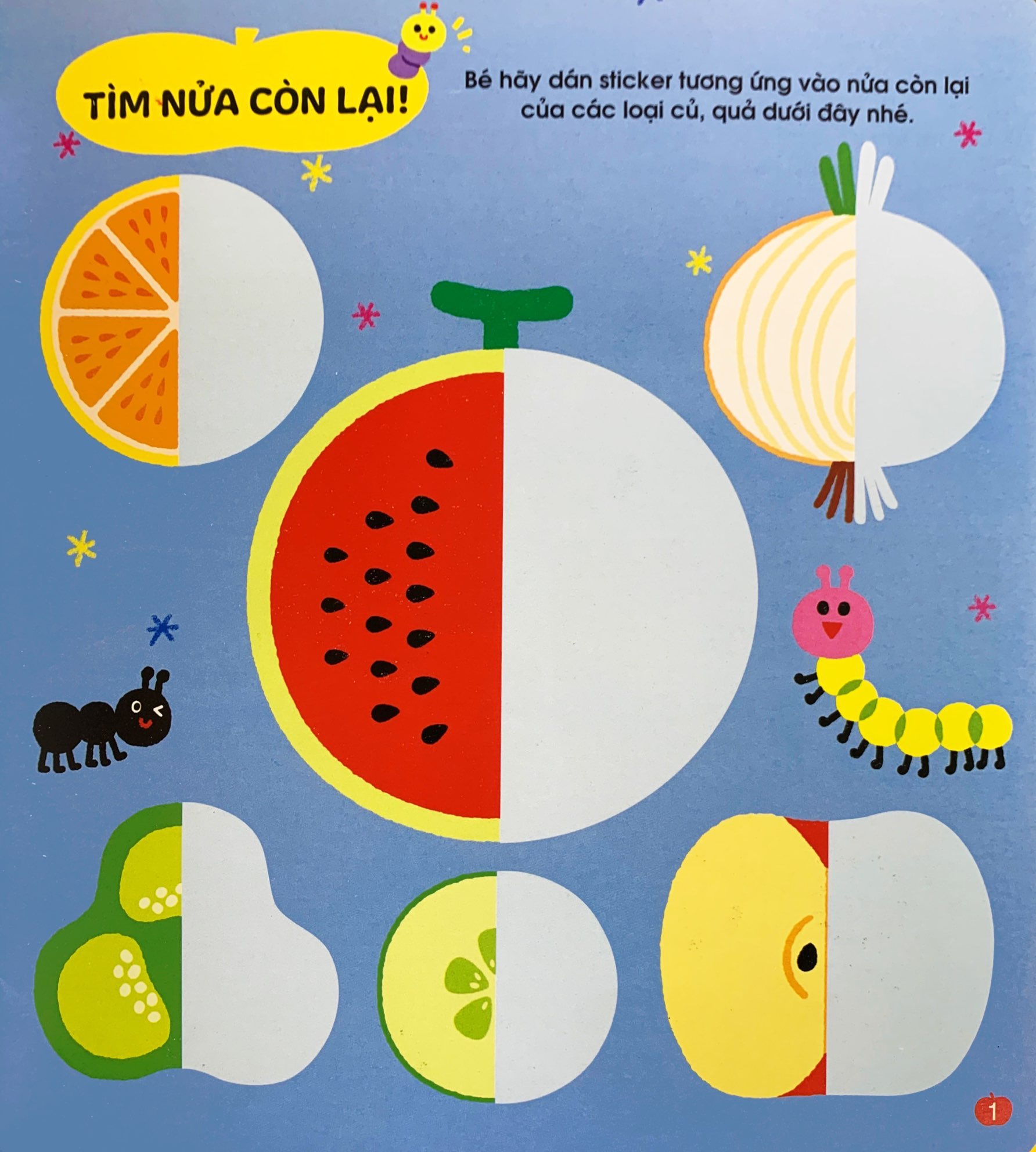 phát triển trí não cho trẻ qua tô-dán và nối hình - món ăn - Ảnh 4