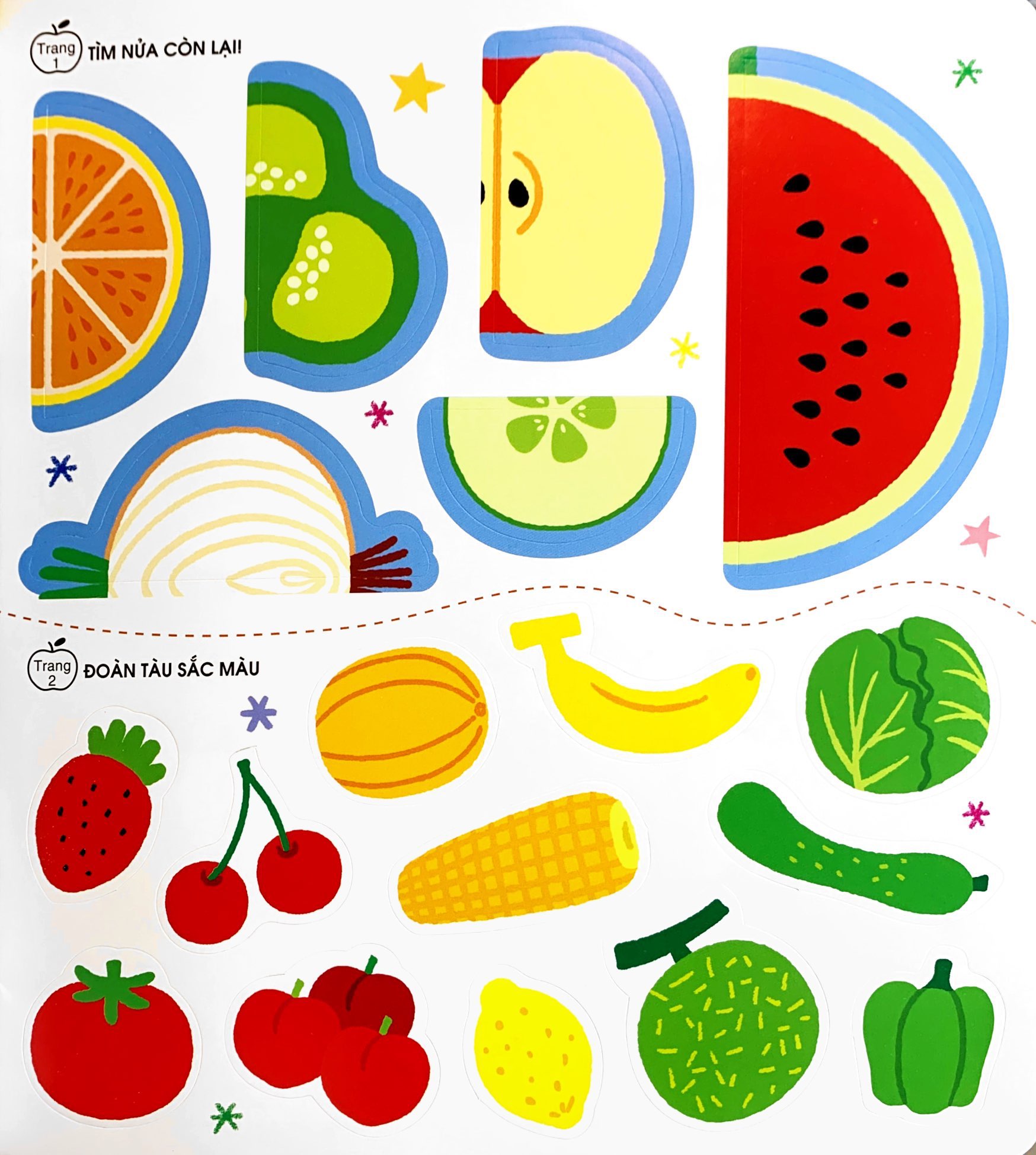 phát triển trí não cho trẻ qua tô-dán và nối hình - món ăn - Ảnh 6