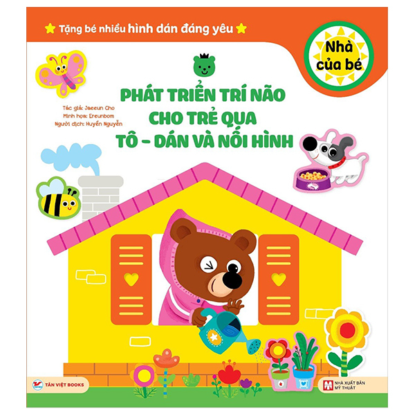 phát triển trí não cho trẻ qua tô - dán và nối hình - nhà của bé