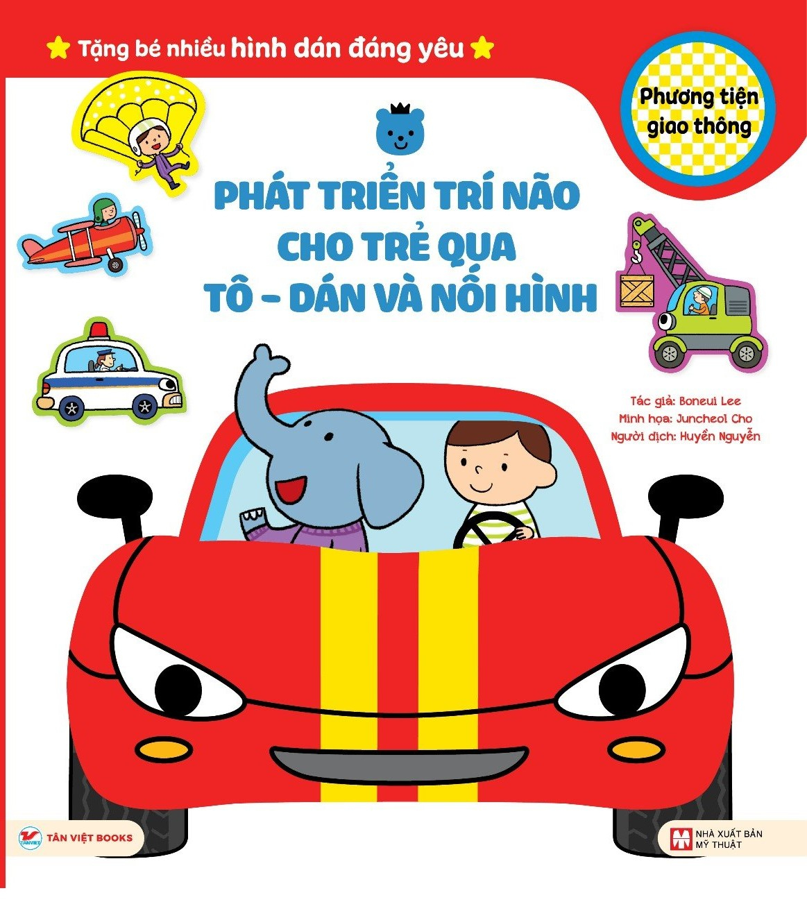 phát triển trí não cho trẻ qua tô - dán và nối hình - phương tiện giao thông - Ảnh 2