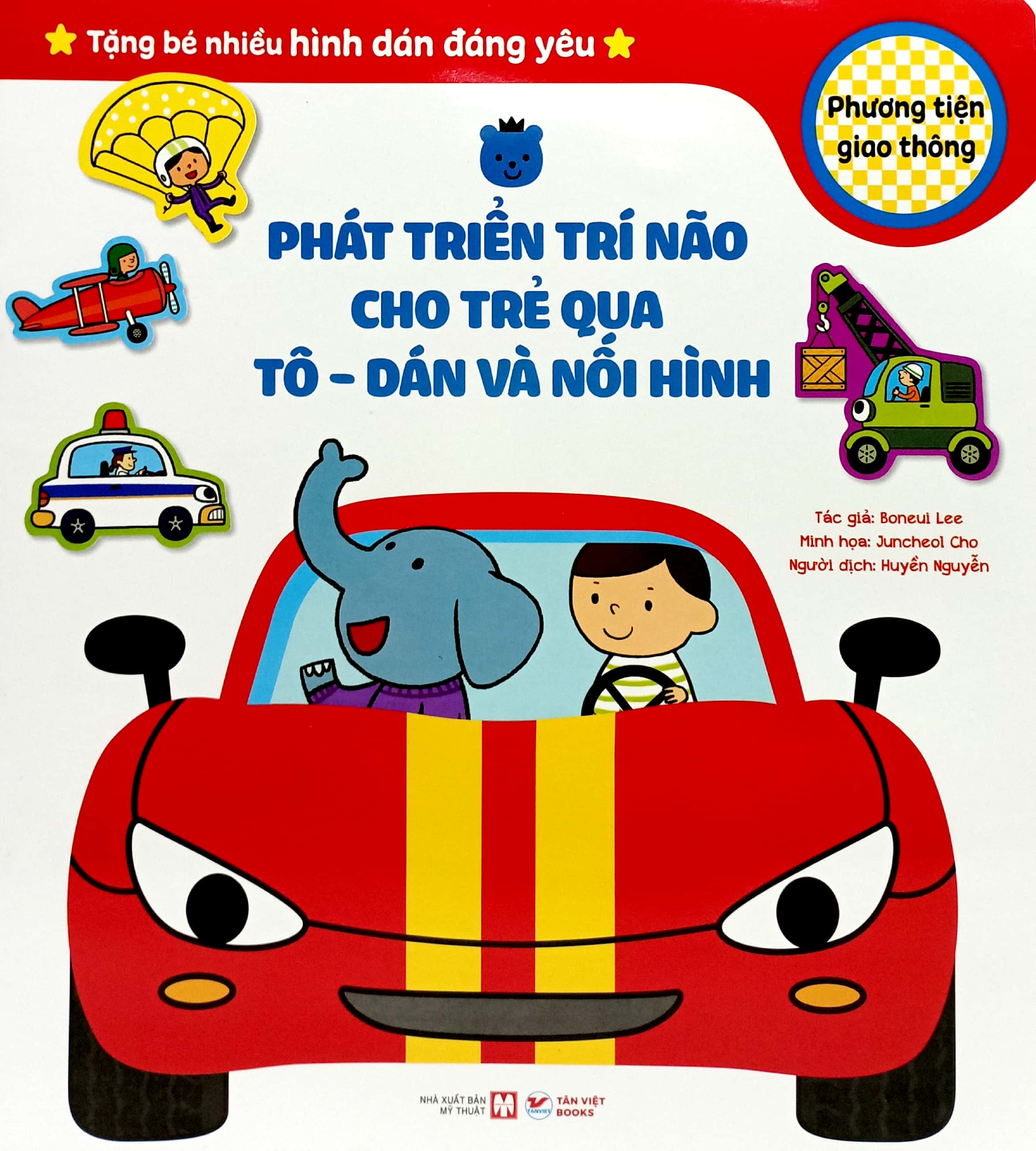 phát triển trí não cho trẻ qua tô - dán và nối hình - phương tiện giao thông - Ảnh 3