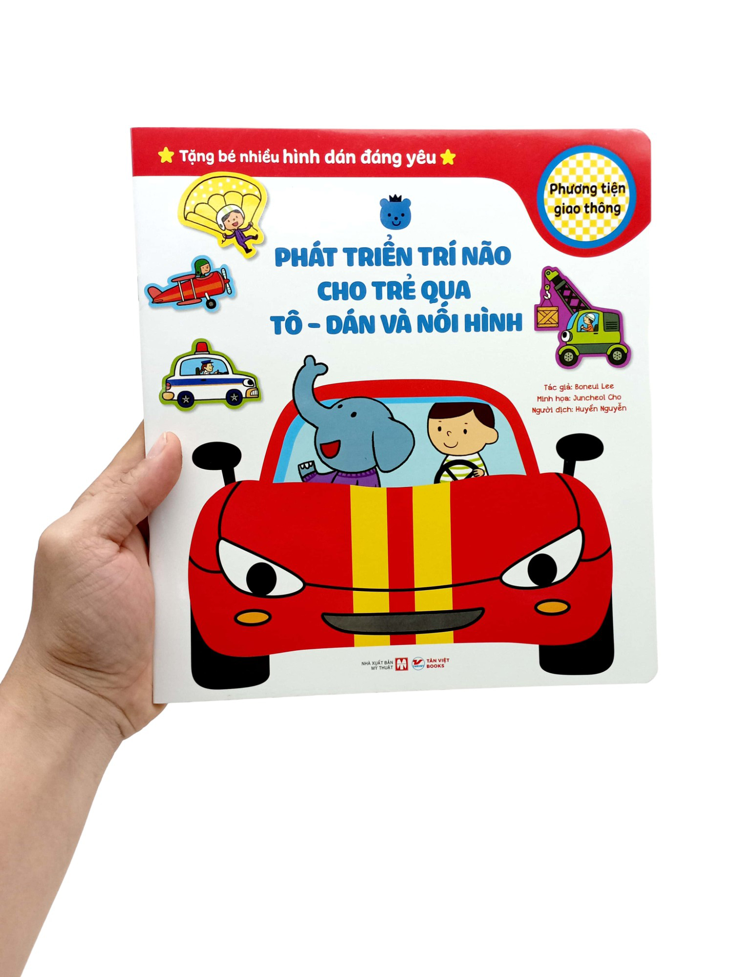 phát triển trí não cho trẻ qua tô - dán và nối hình - phương tiện giao thông - Ảnh 9