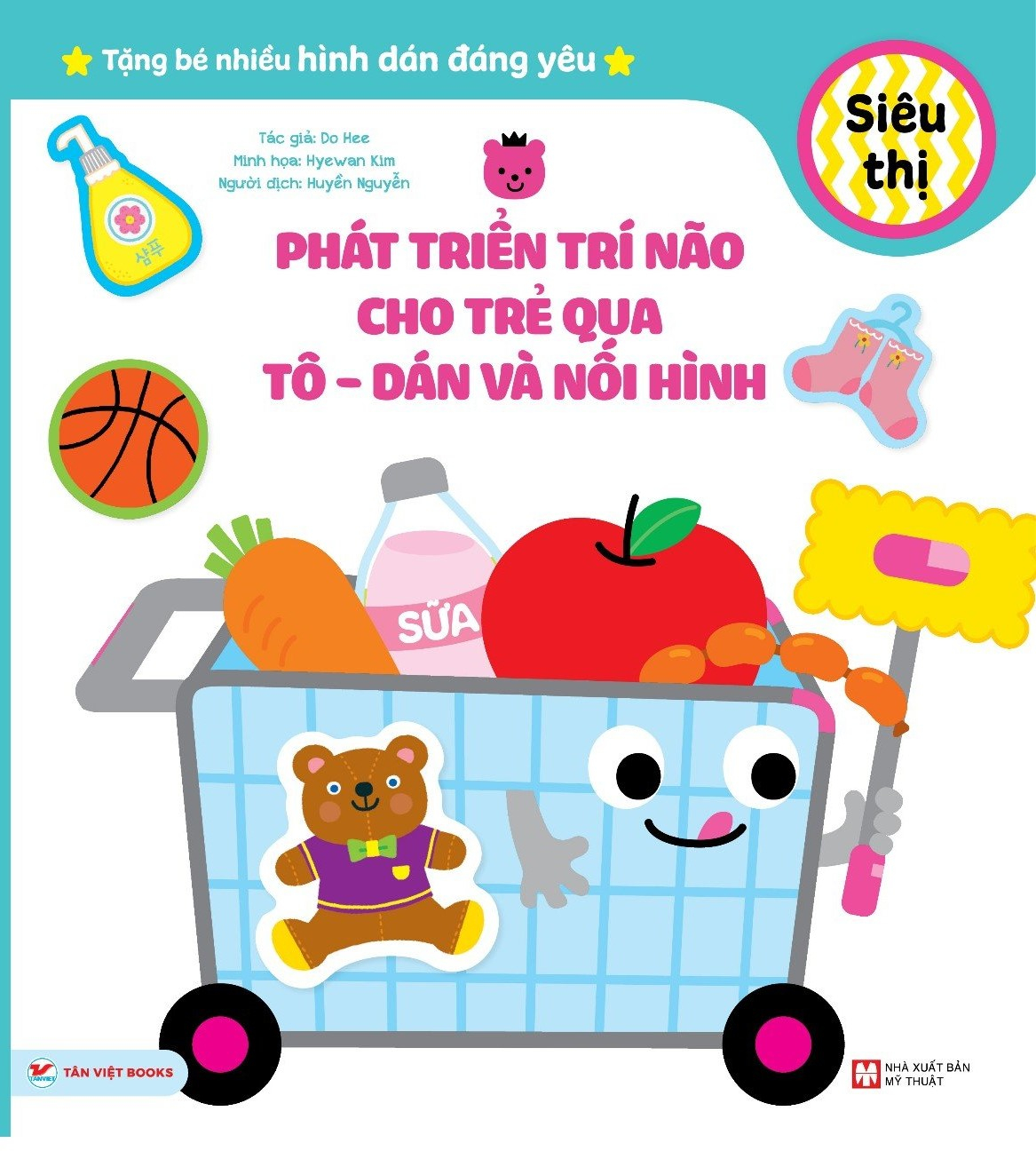 phát triển trí não cho trẻ qua tô - dán và nối hình - siêu thị - Ảnh 2