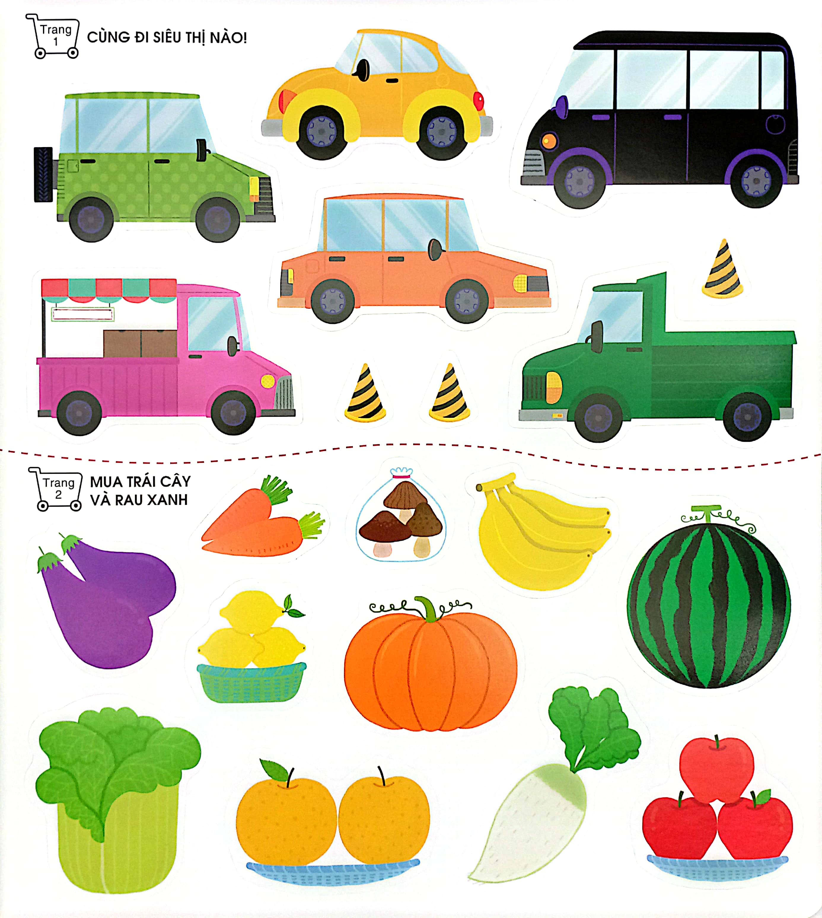 phát triển trí não cho trẻ qua tô - dán và nối hình - siêu thị - Ảnh 7