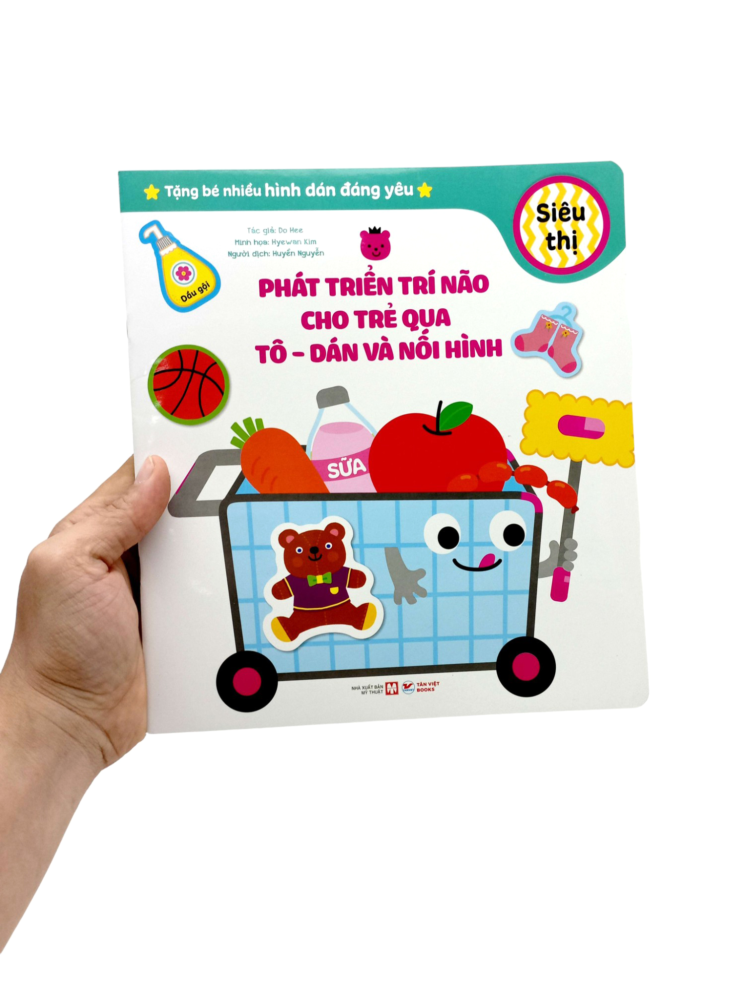 phát triển trí não cho trẻ qua tô - dán và nối hình - siêu thị - Ảnh 9