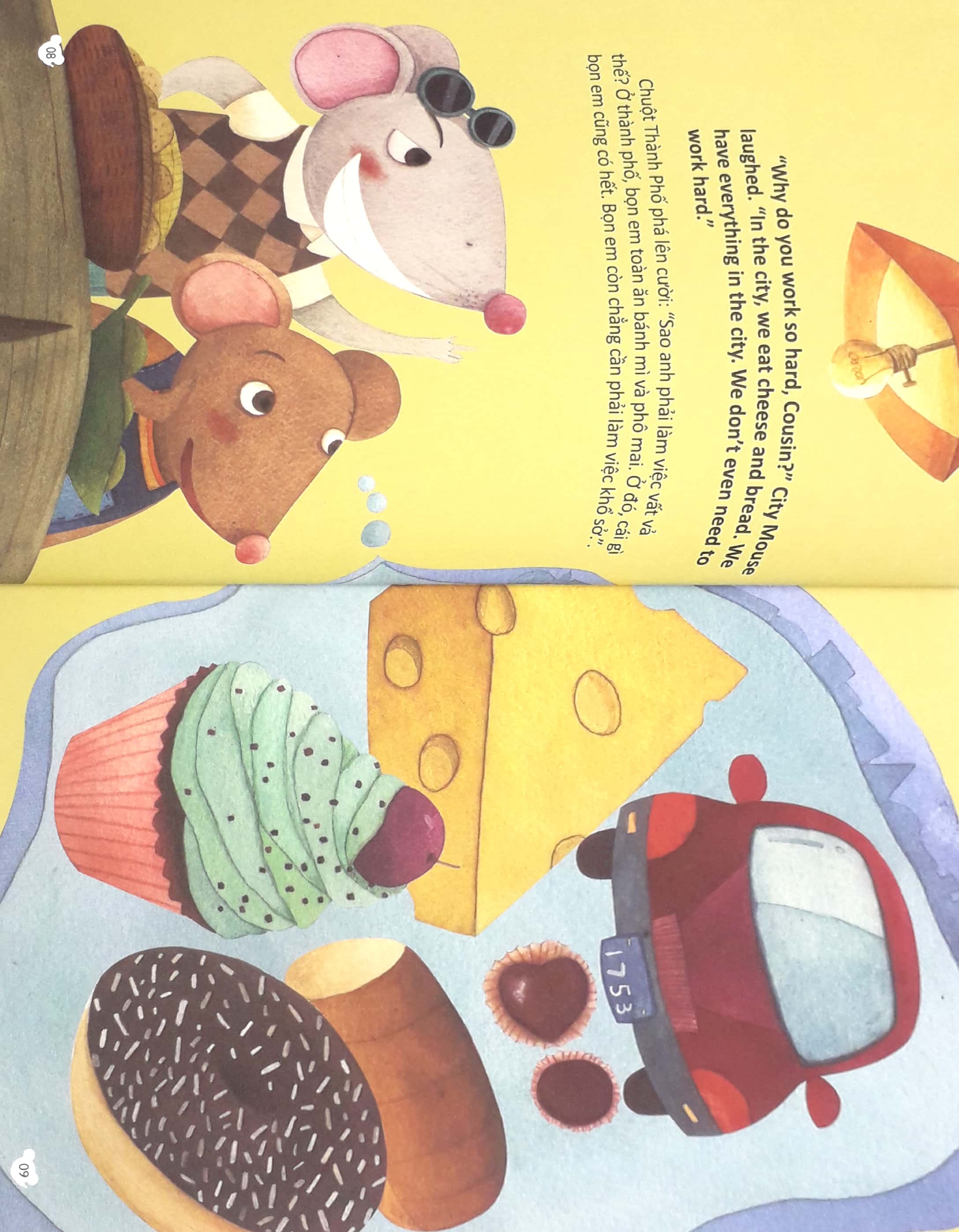 phát triển trí thông minh ngôn ngữ - chuột nông thôn, chuột thành phố (tái bản 2019) - Ảnh 6