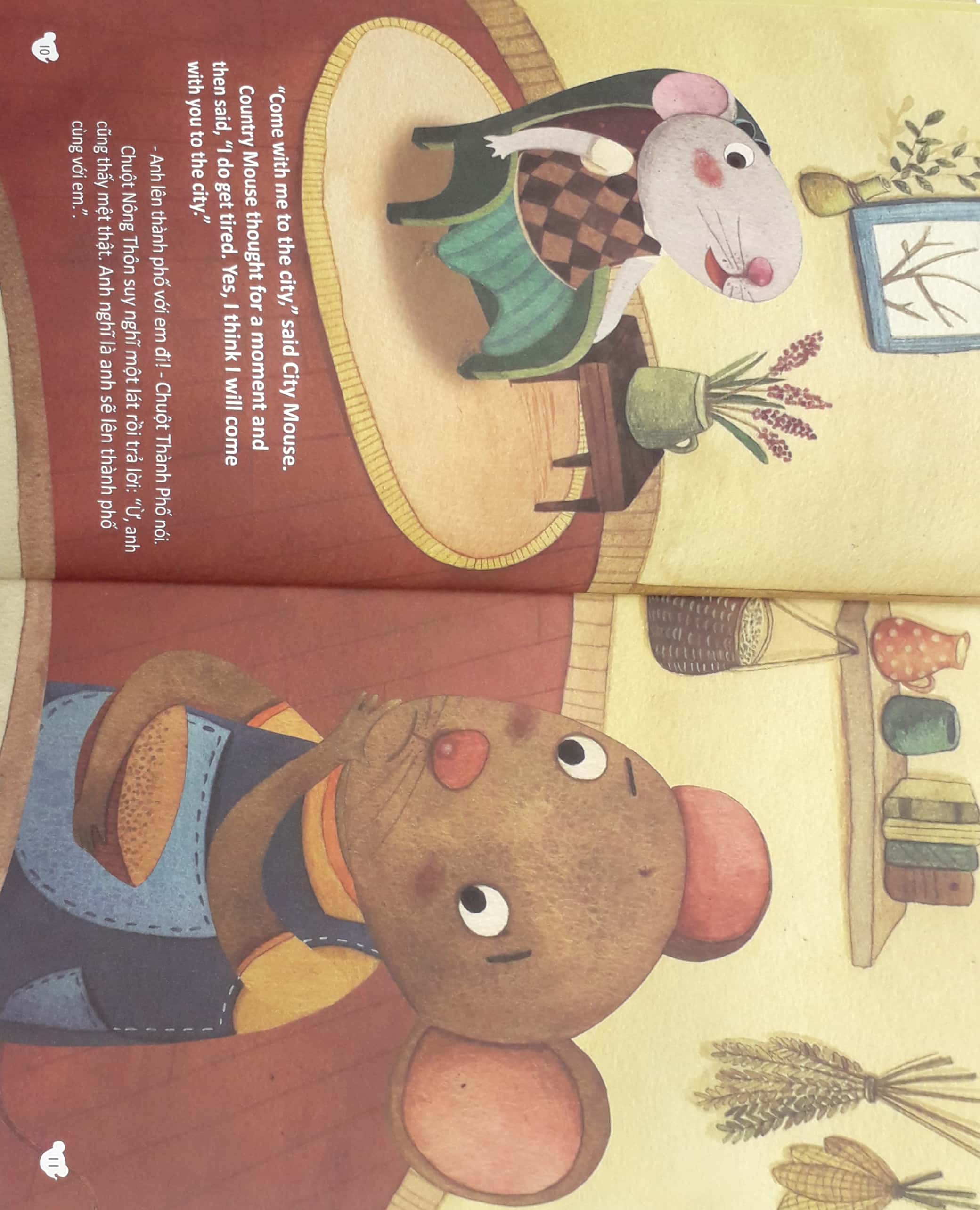 phát triển trí thông minh ngôn ngữ - chuột nông thôn, chuột thành phố (tái bản 2019) - Ảnh 7