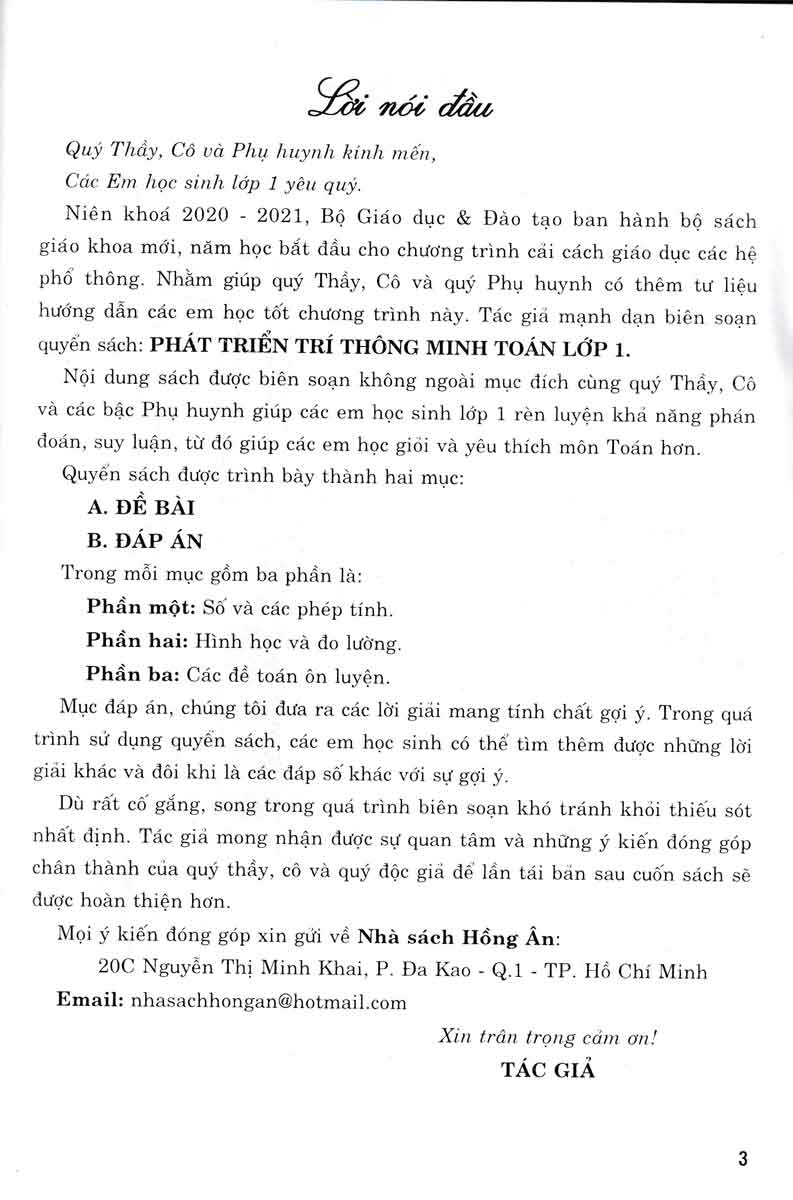 phát triển trí thông minh toán 1 - Ảnh 3