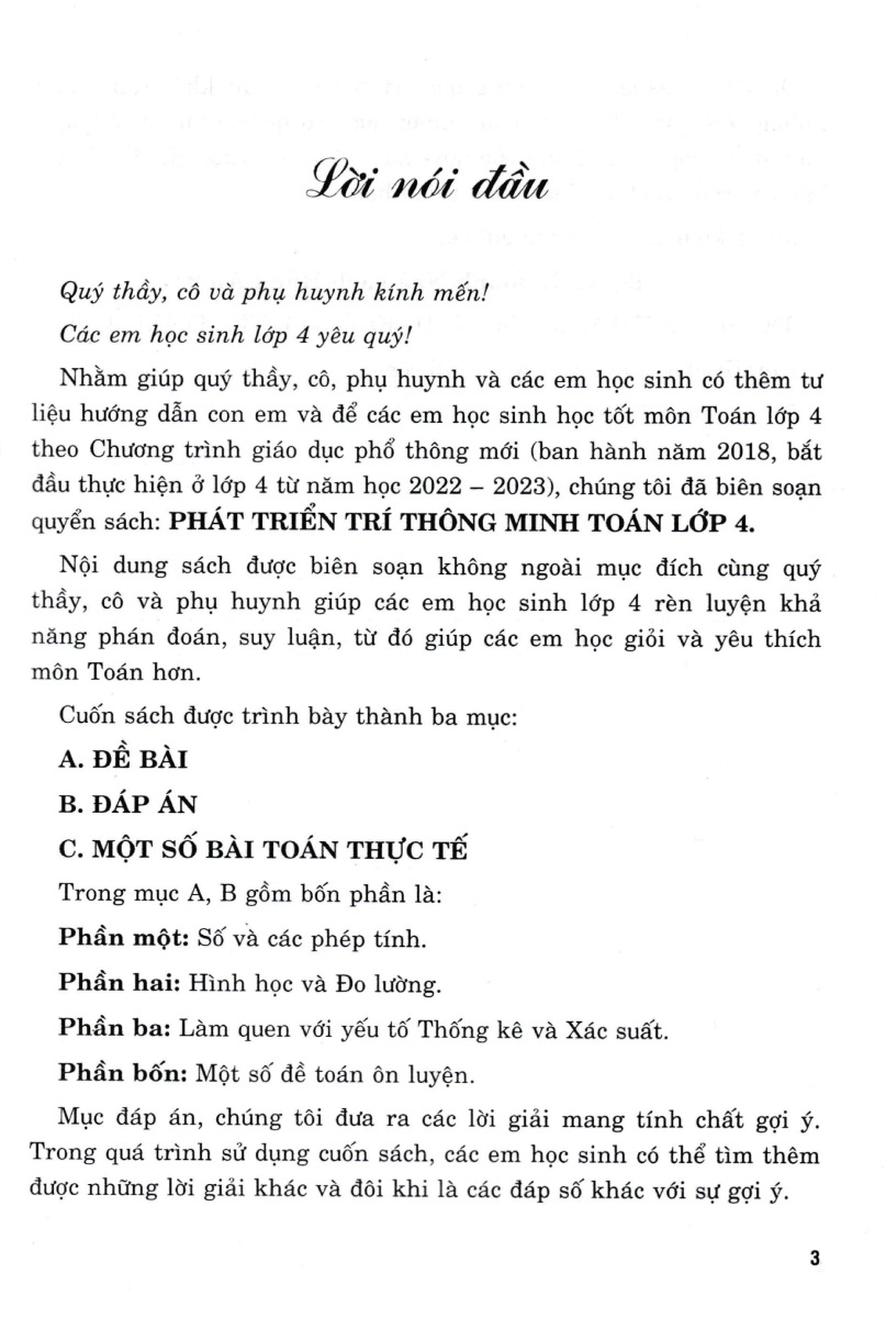Phát Triển Trí Thông Minh Toán Lớp 4 - Ảnh 2